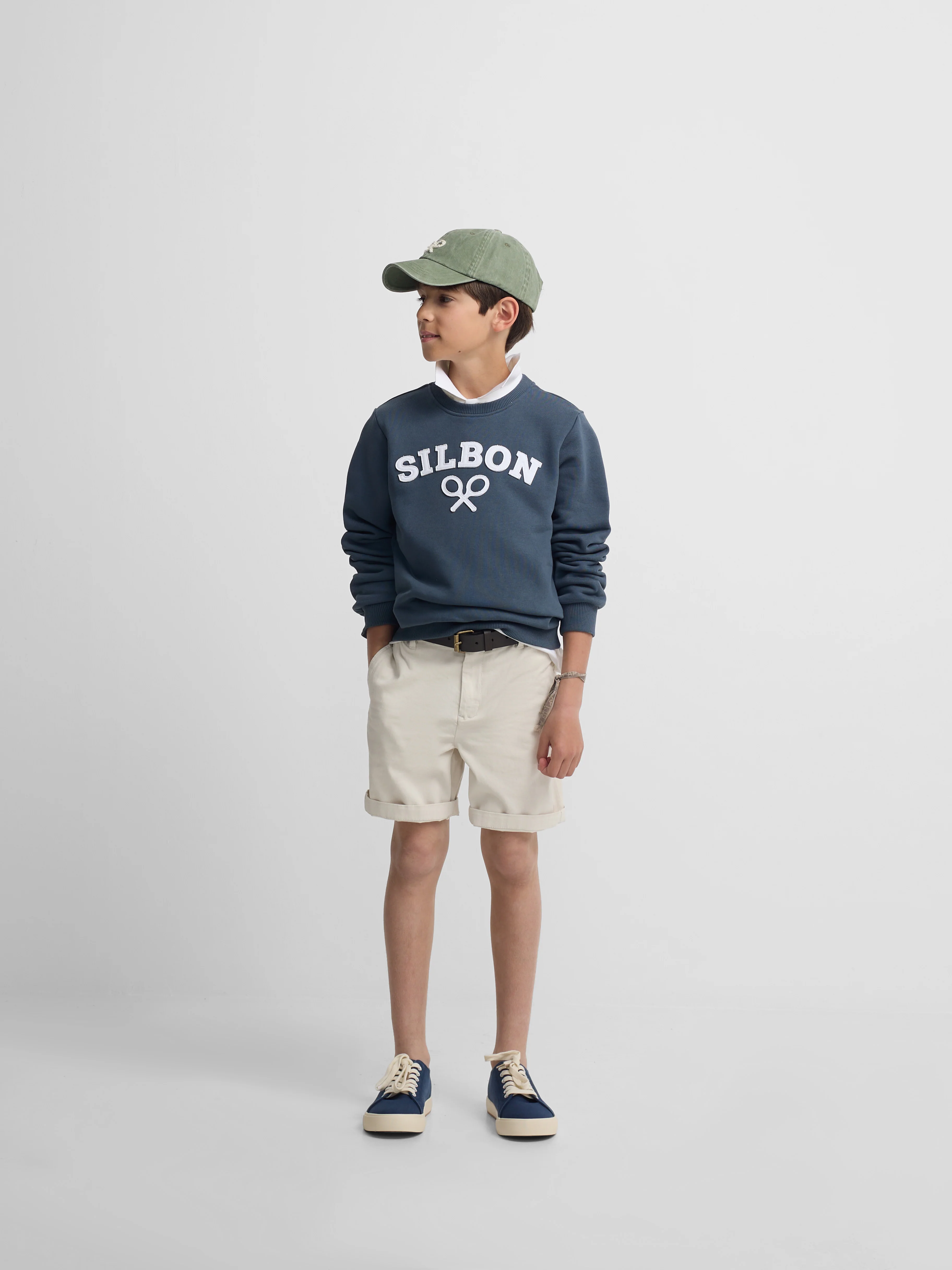 Sudadera kids raqueta media azul marino - Image 4
