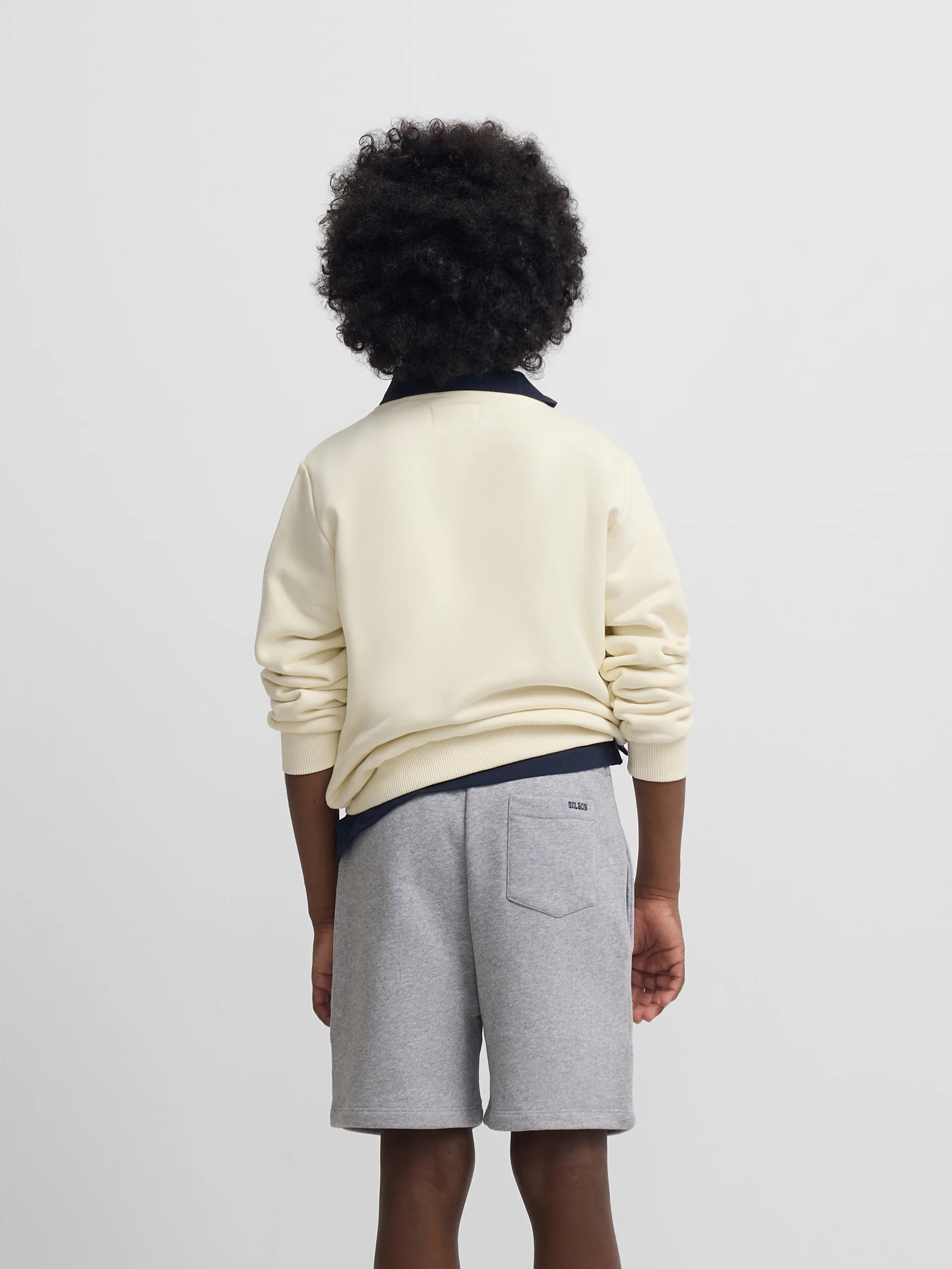Sudadera kids raqueta media crema - Image 4