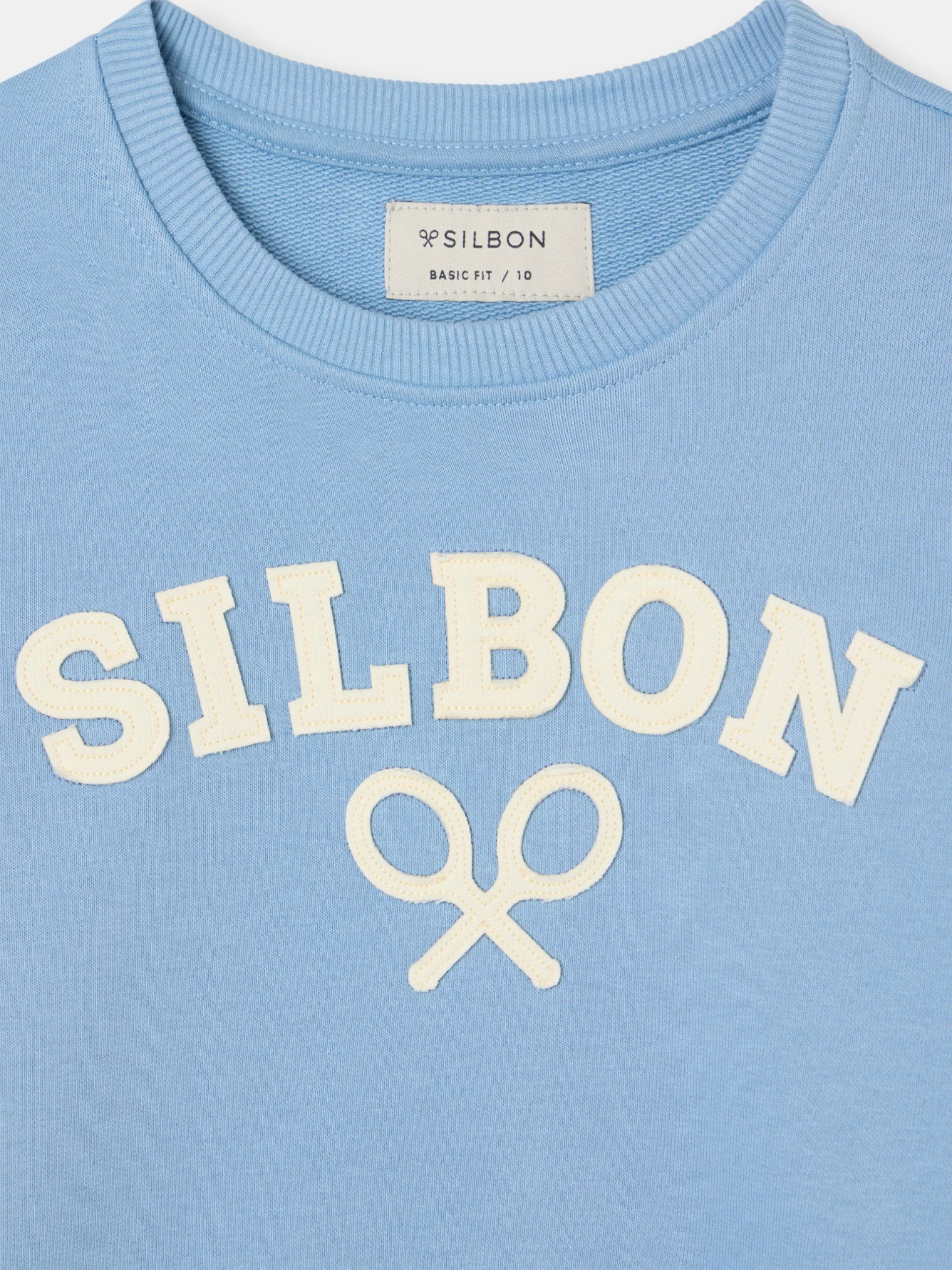 Sudadera kids Silbon raqueta media azul indigo - Image 2