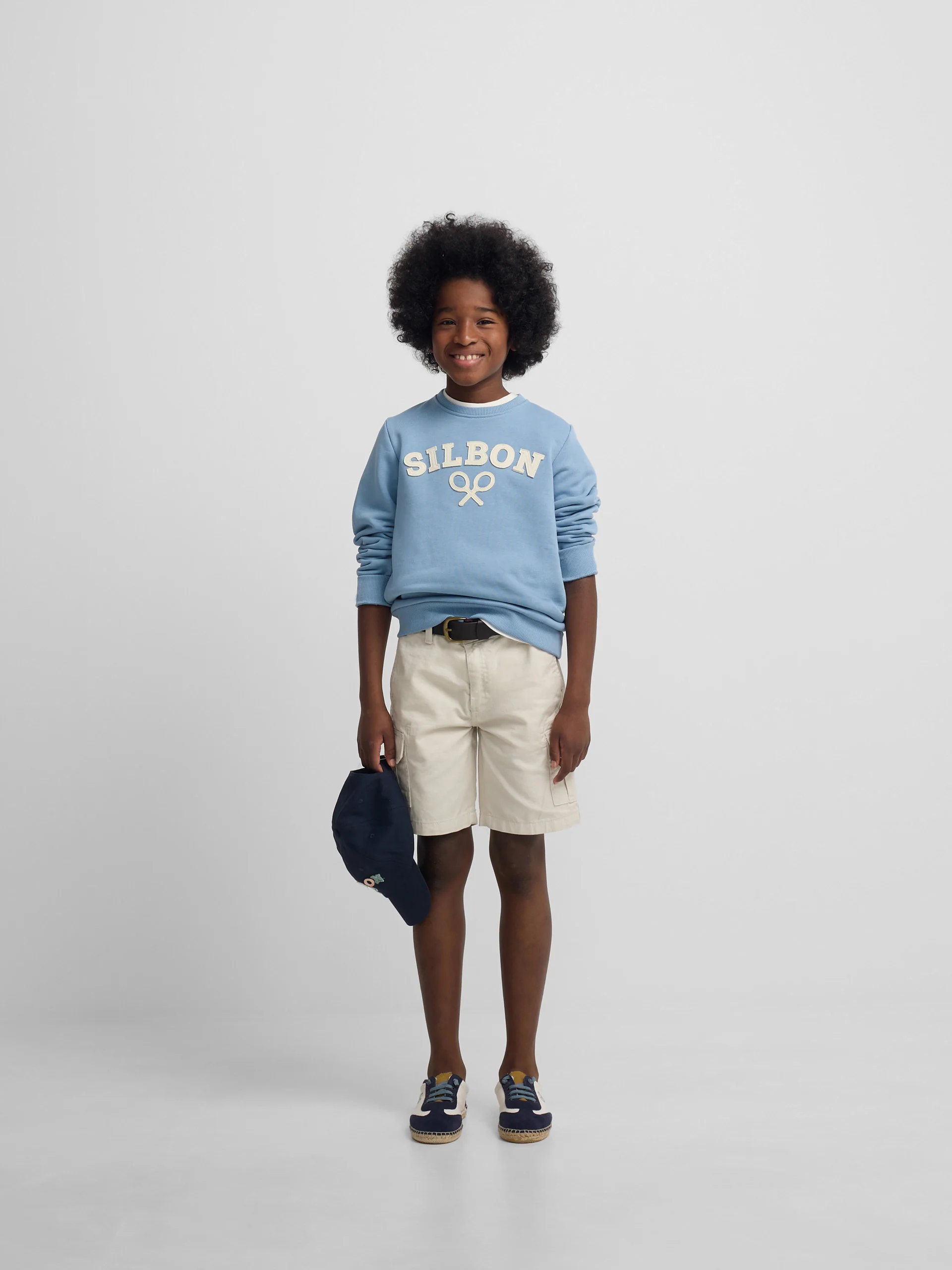 Sudadera kids Silbon raqueta media azul indigo - Image 4