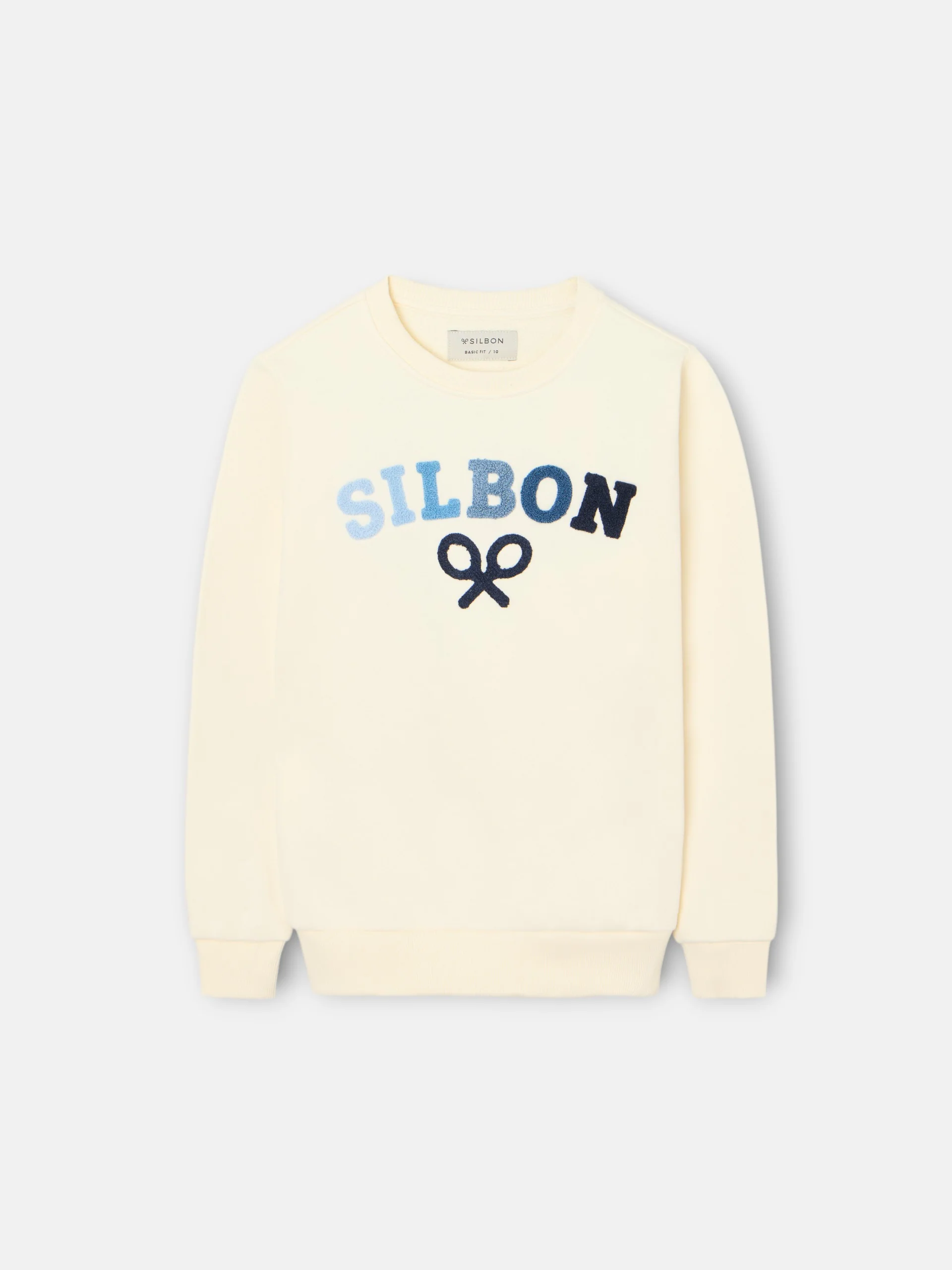 Sudadera kids Silbon raqueta media multicolor crema - Image 7