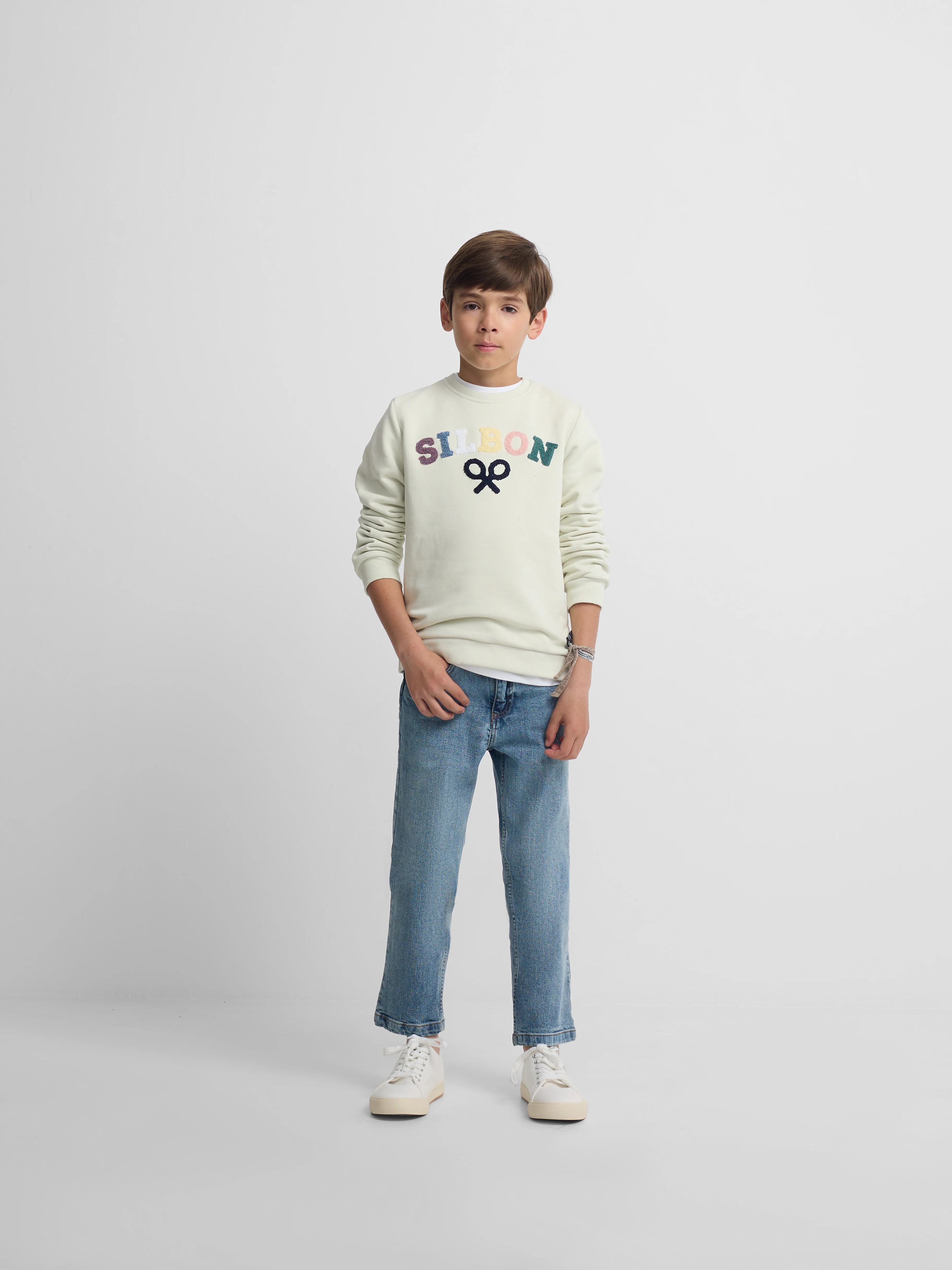 Sudadera kids Silbon raqueta media multicolor verde - Image 3