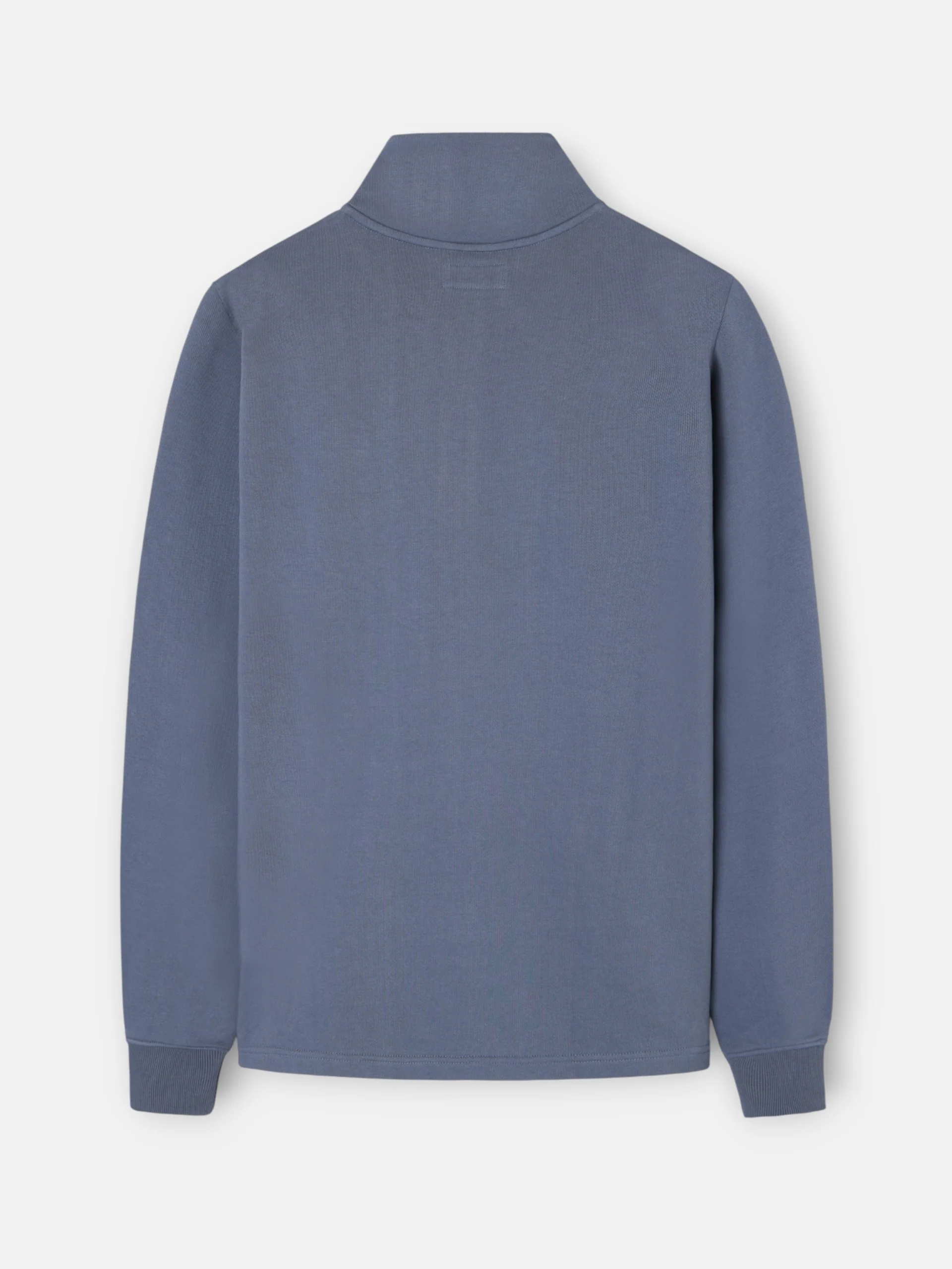 Sudadera media cremallera slow life azul indigo - Image 3