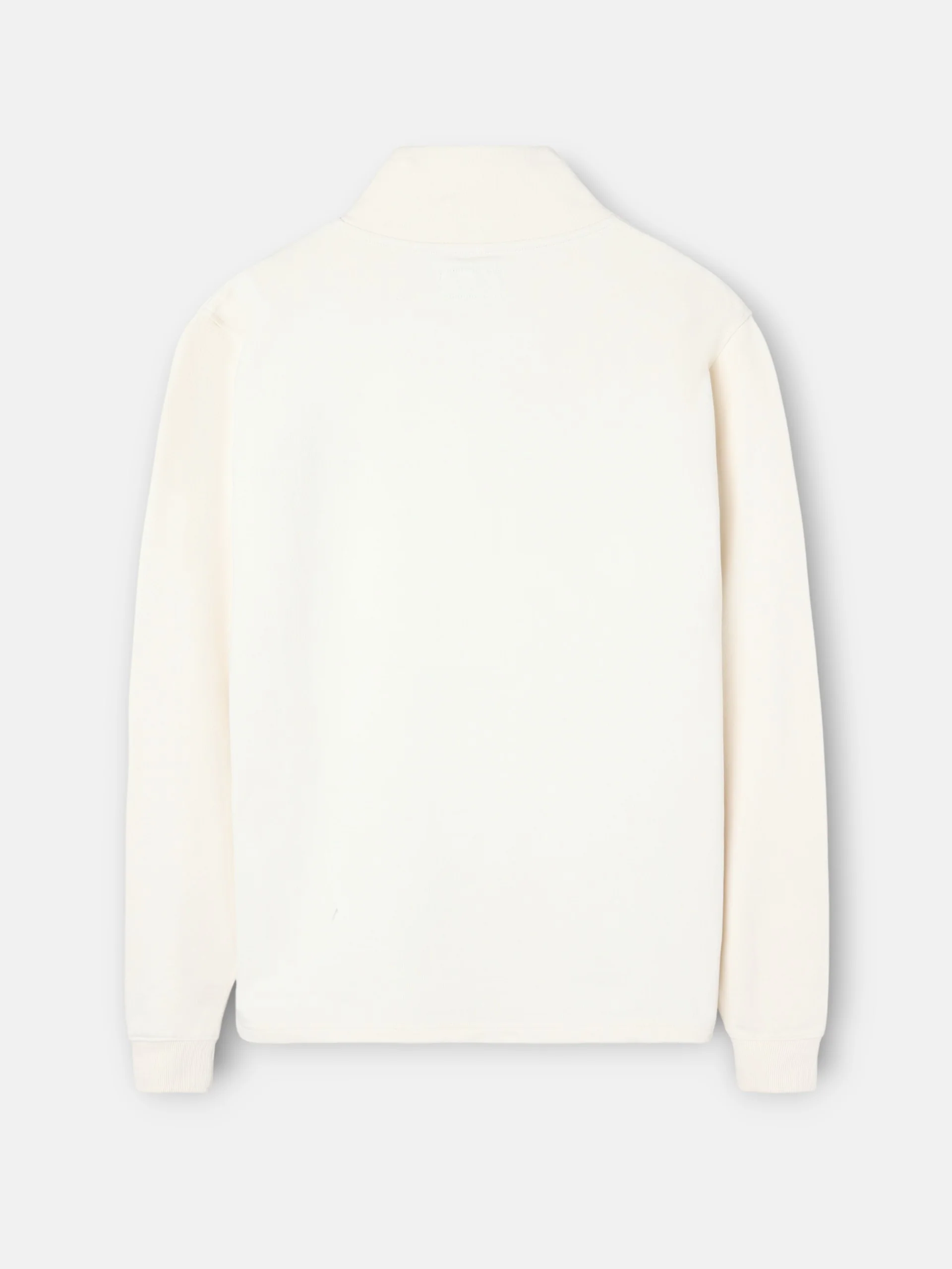 Sudadera media cremallera slow life crema - Image 6