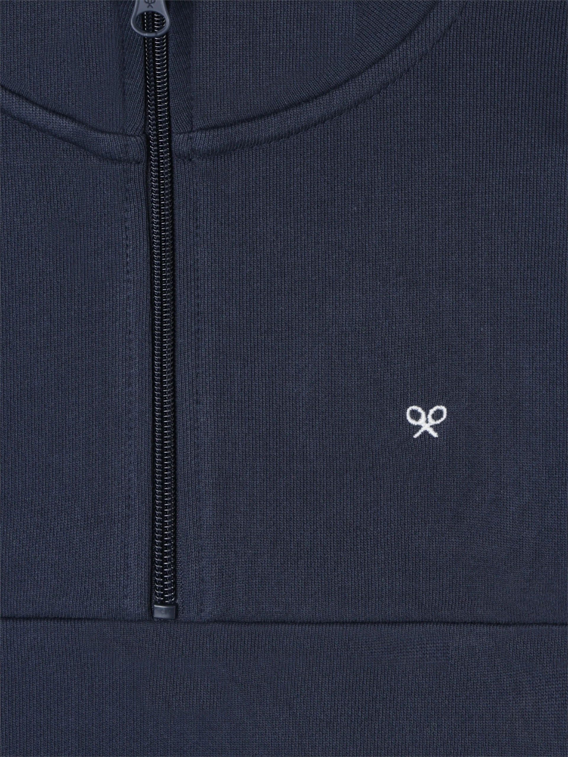 Sudadera media cremallera vintage azul marino - Image 2