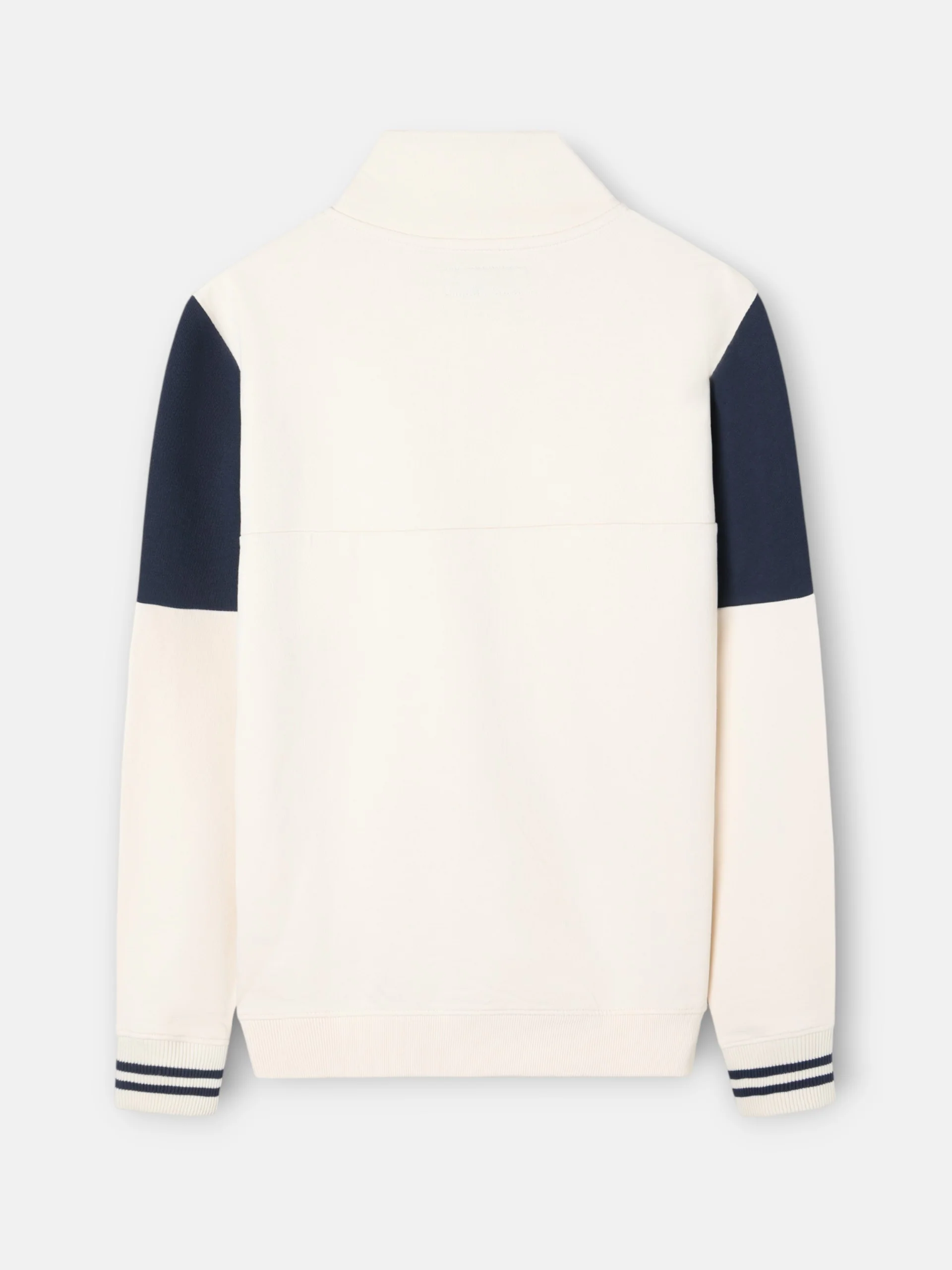 Sudadera media cremallera vintage crema - Image 6