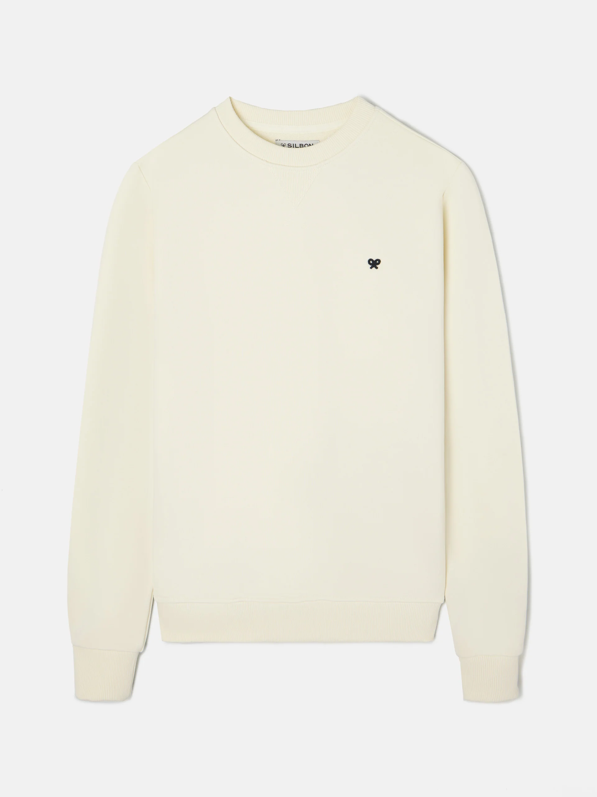Sudadera minilogo crema - Image 8
