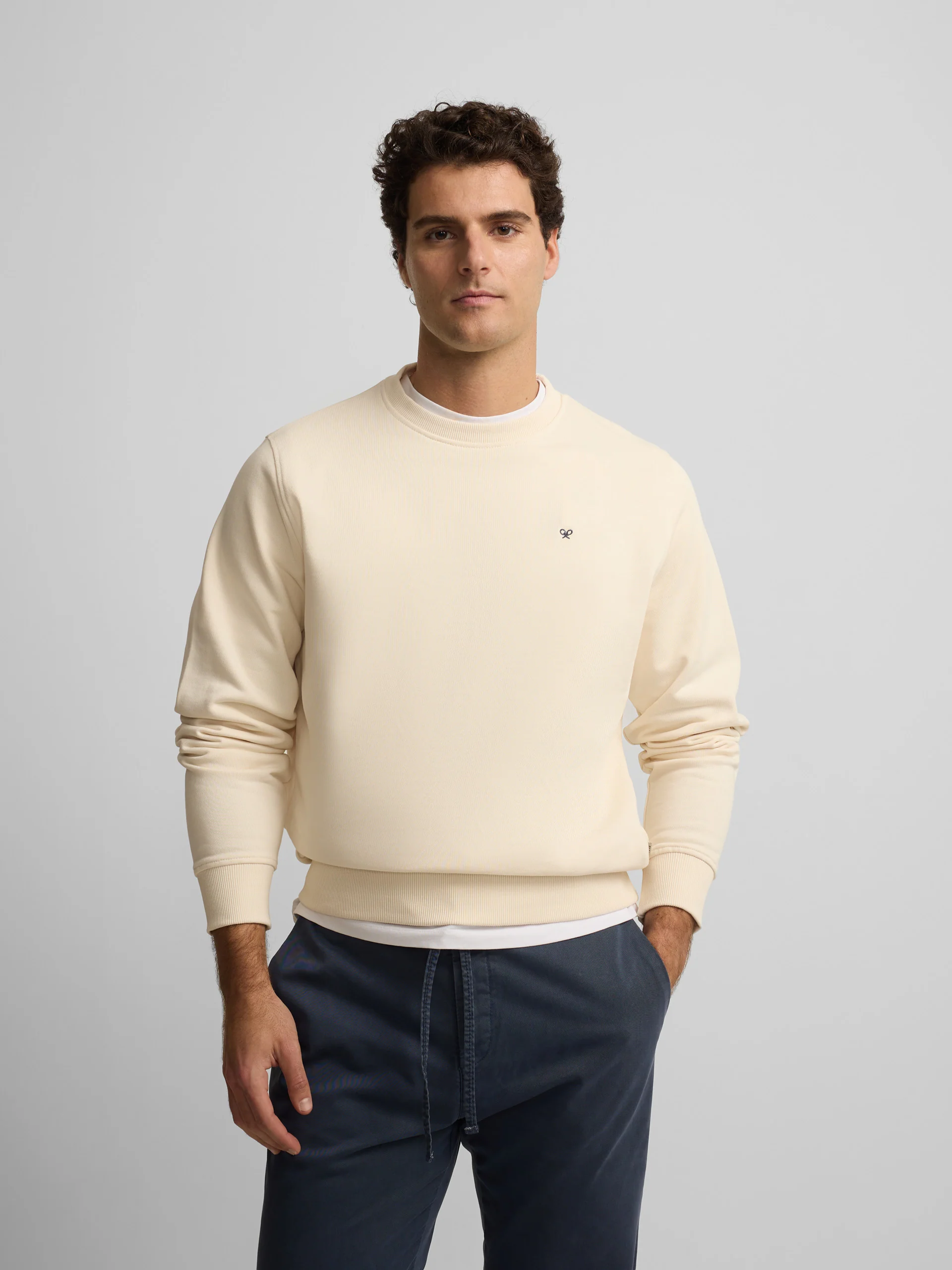 Sudadera raqueta etnica crema - Image 3