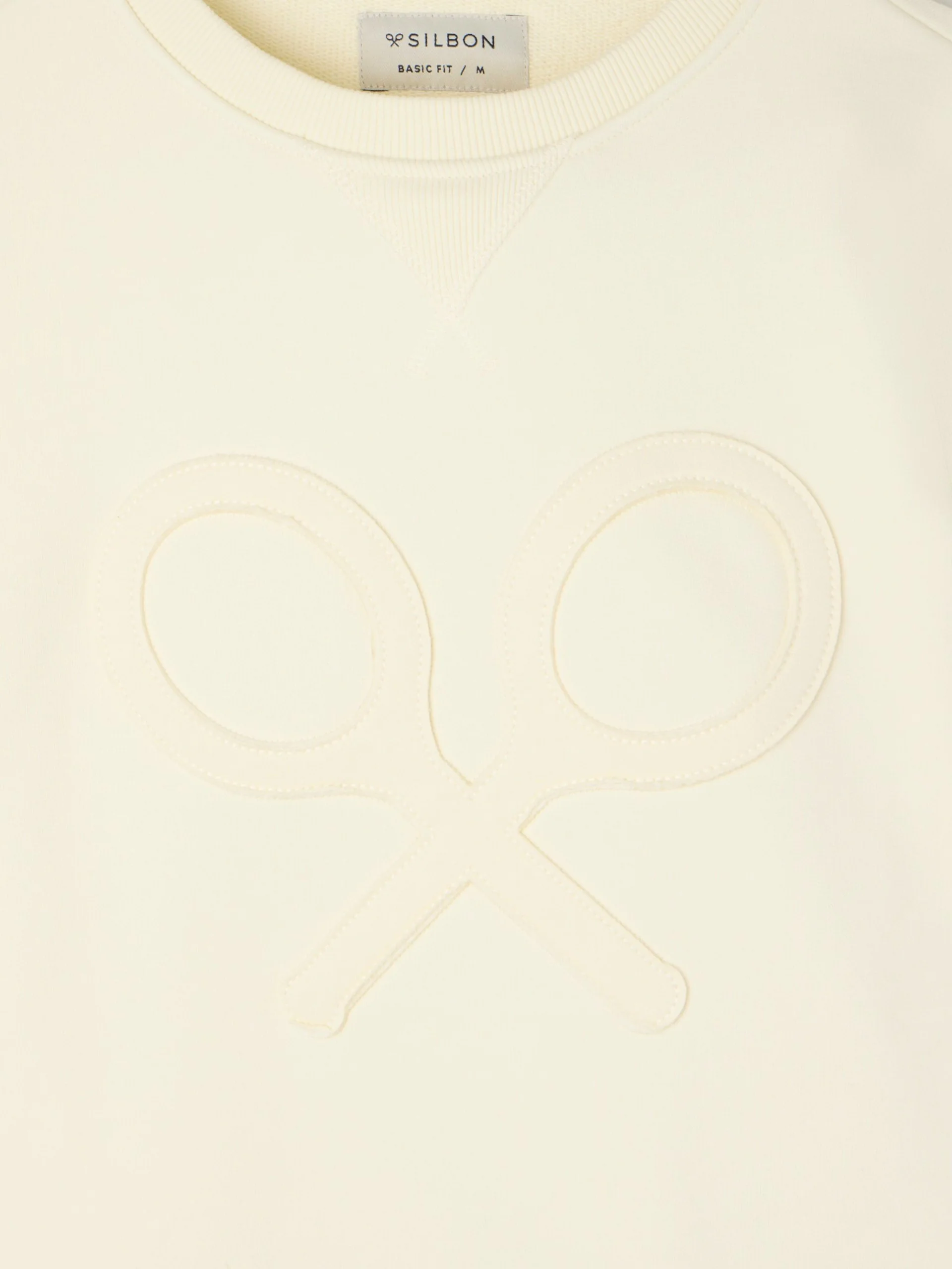 Sudadera raqueta relieve tono crema - Image 2