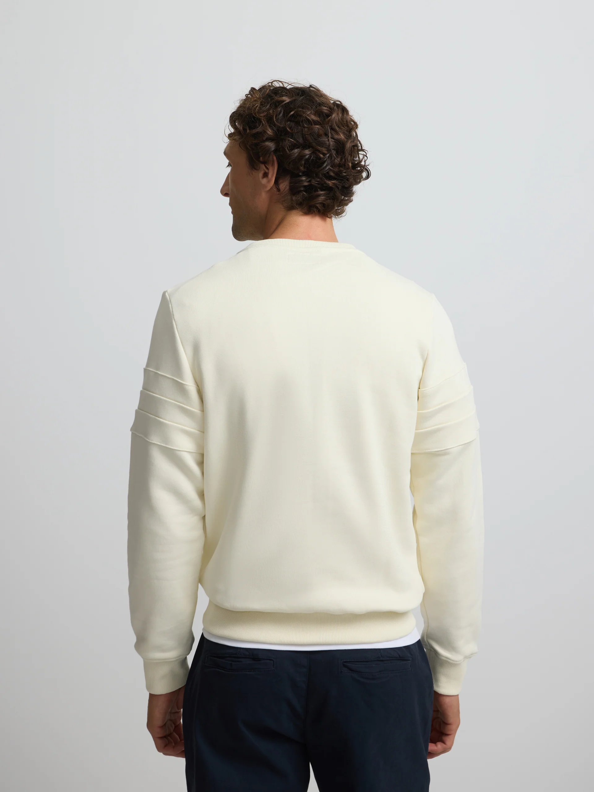 Sudadera raqueta relieve tono crema - Image 4