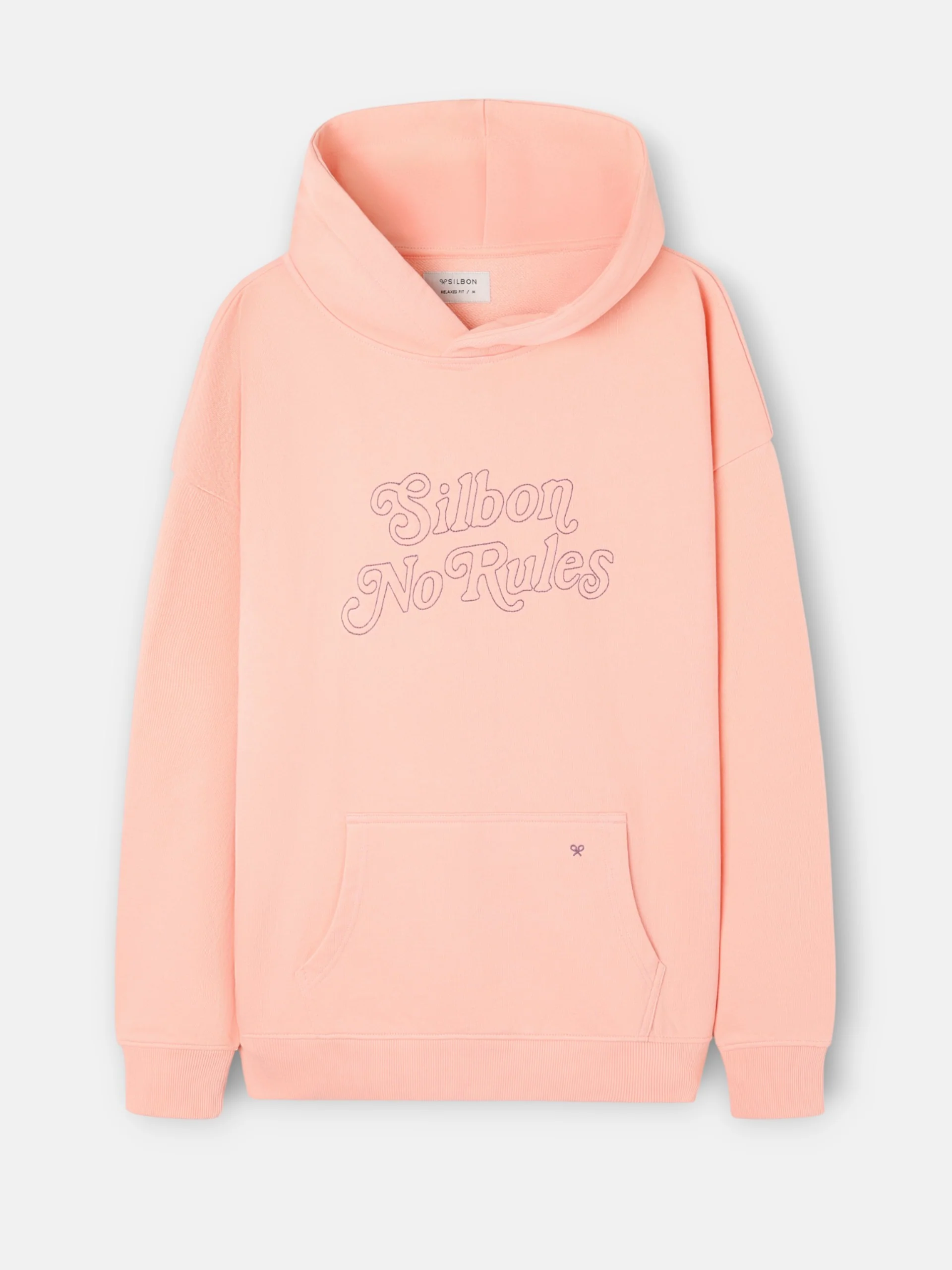 Sudadera relaxed fit hoodie no rules coral - Image 4