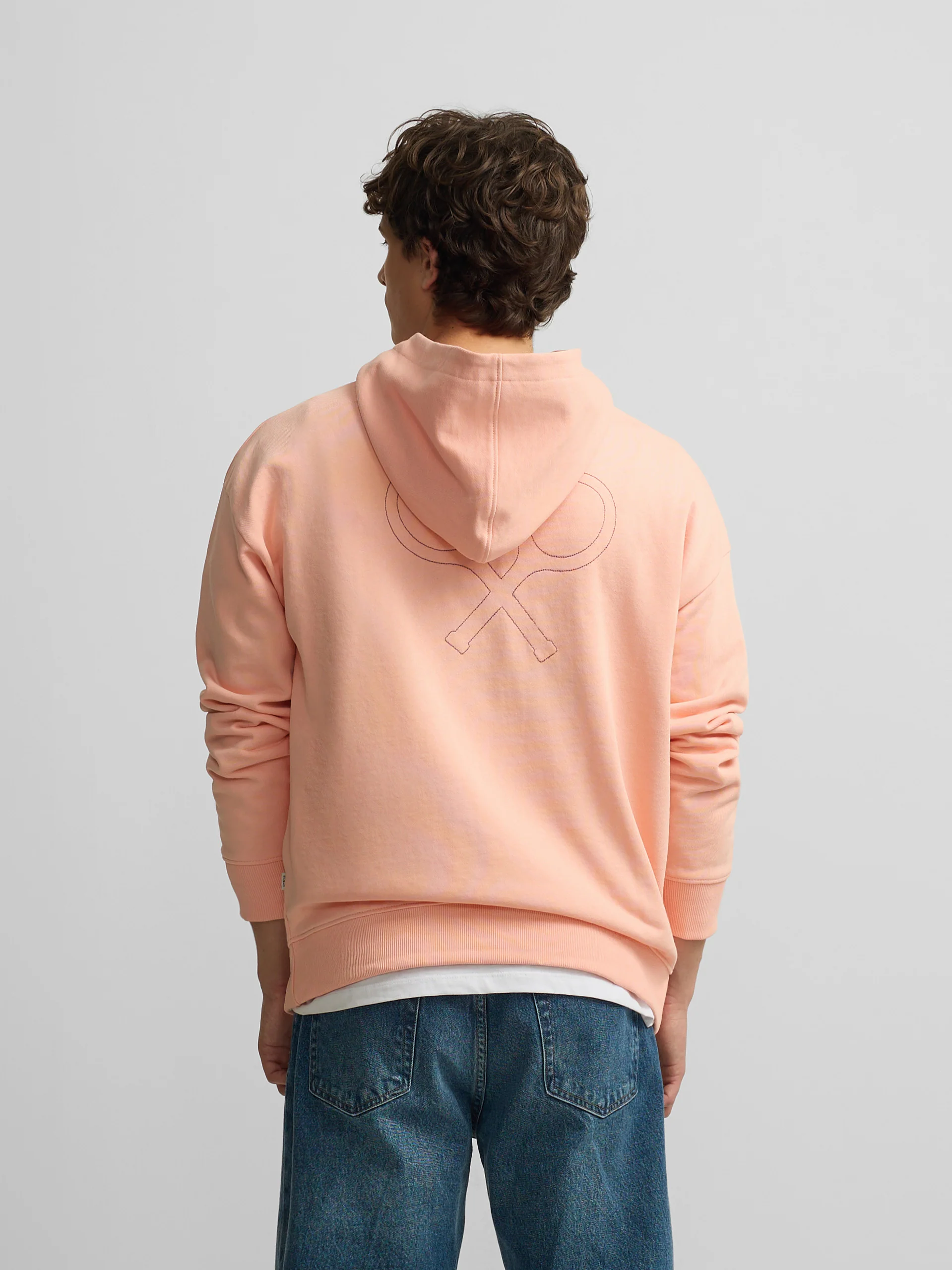 Sudadera relaxed fit hoodie no rules coral - Image 5