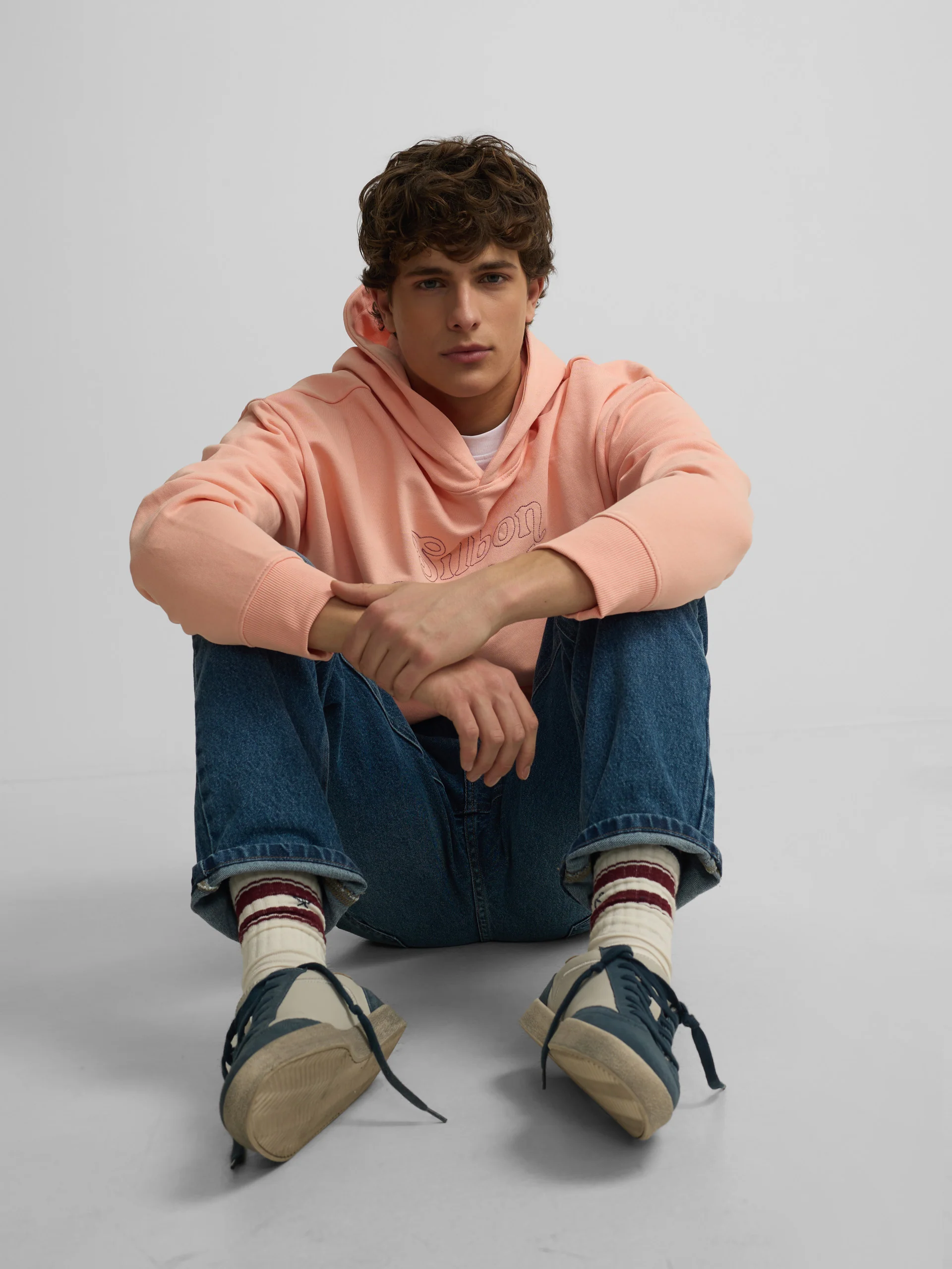 Sudadera relaxed fit hoodie no rules coral - Image 7
