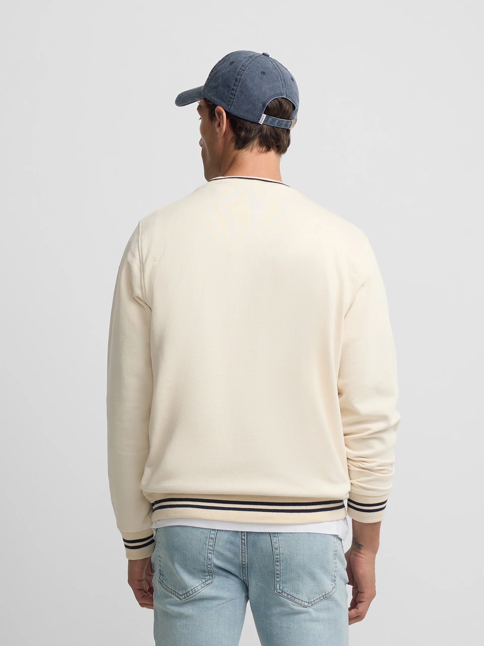 Sudadera ribs retro crema - Image 3