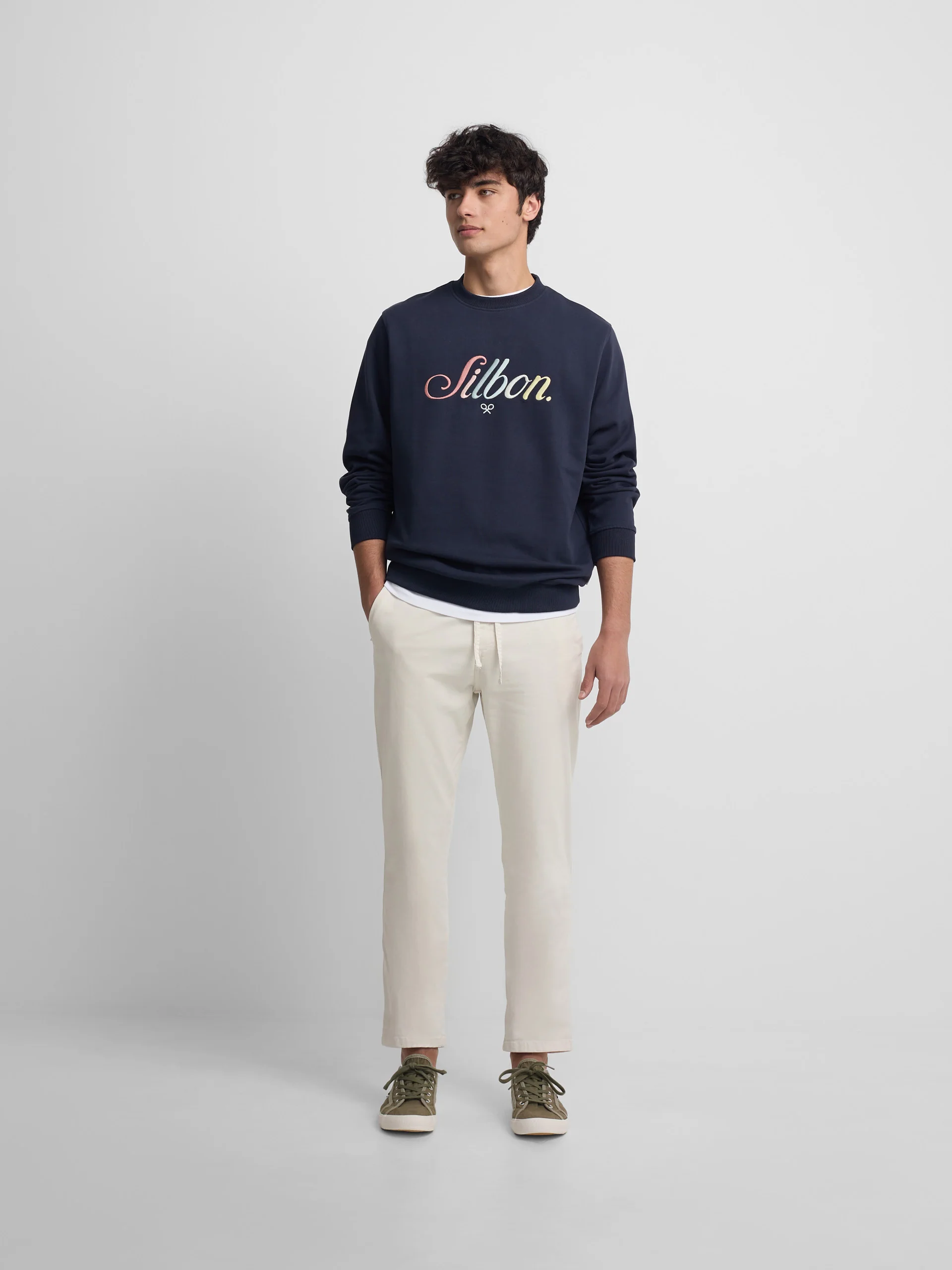 Sudadera Silbon bordado multicolor azul marino - Image 7