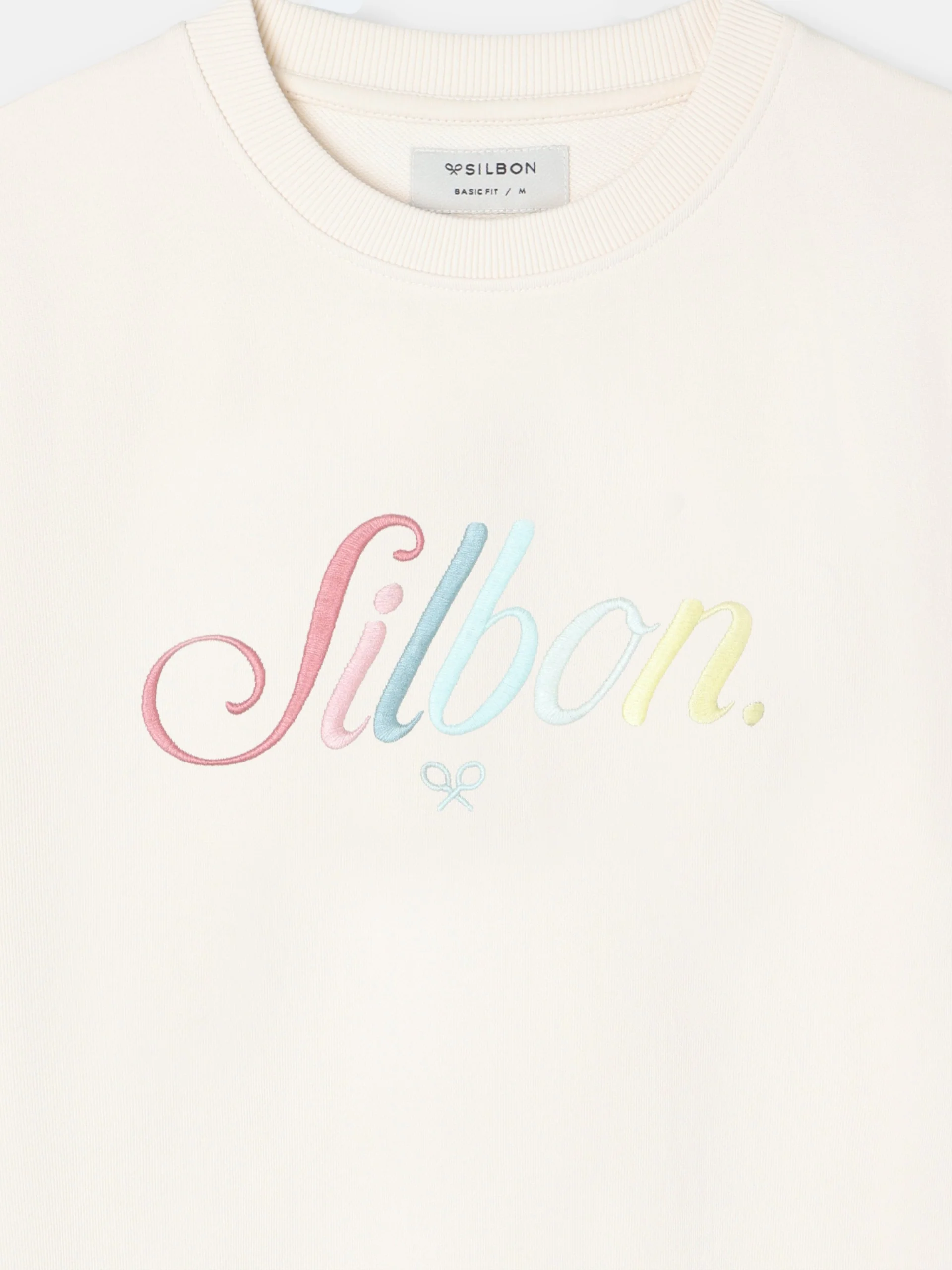 Sudadera Silbon bordado multicolor crema - Image 2