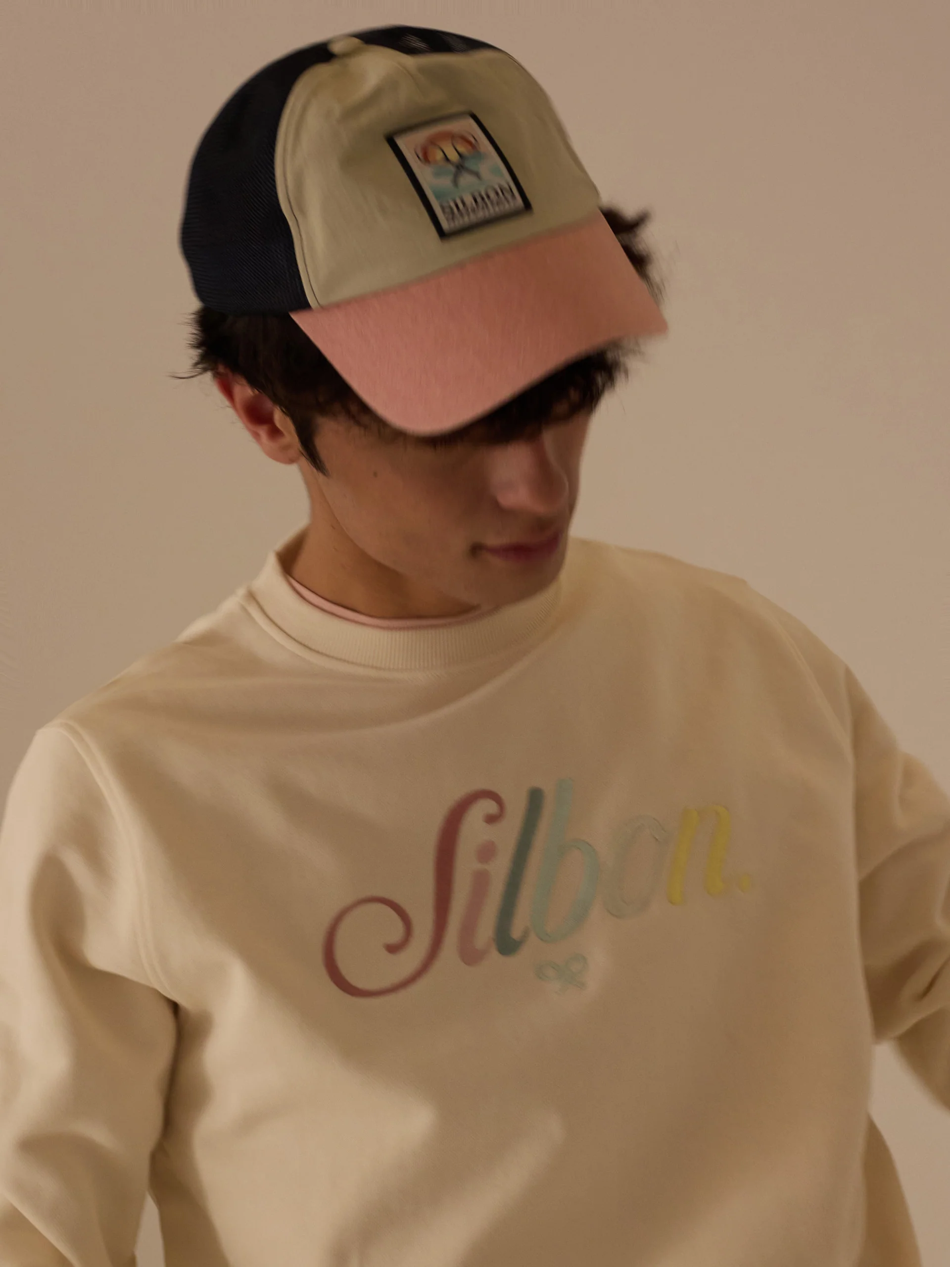 Sudadera Silbon bordado multicolor crema - Image 6