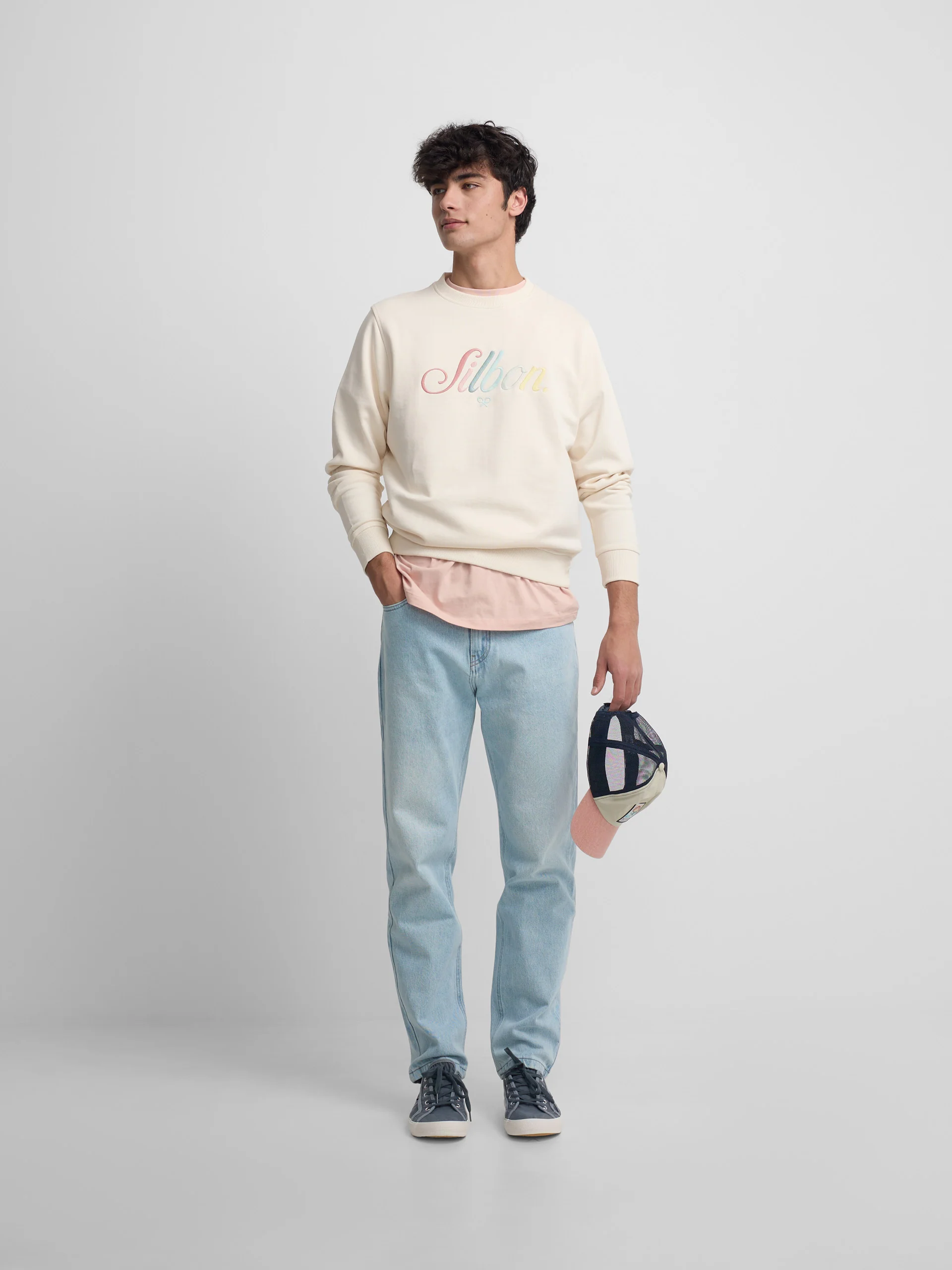 Sudadera Silbon bordado multicolor crema - Image 8