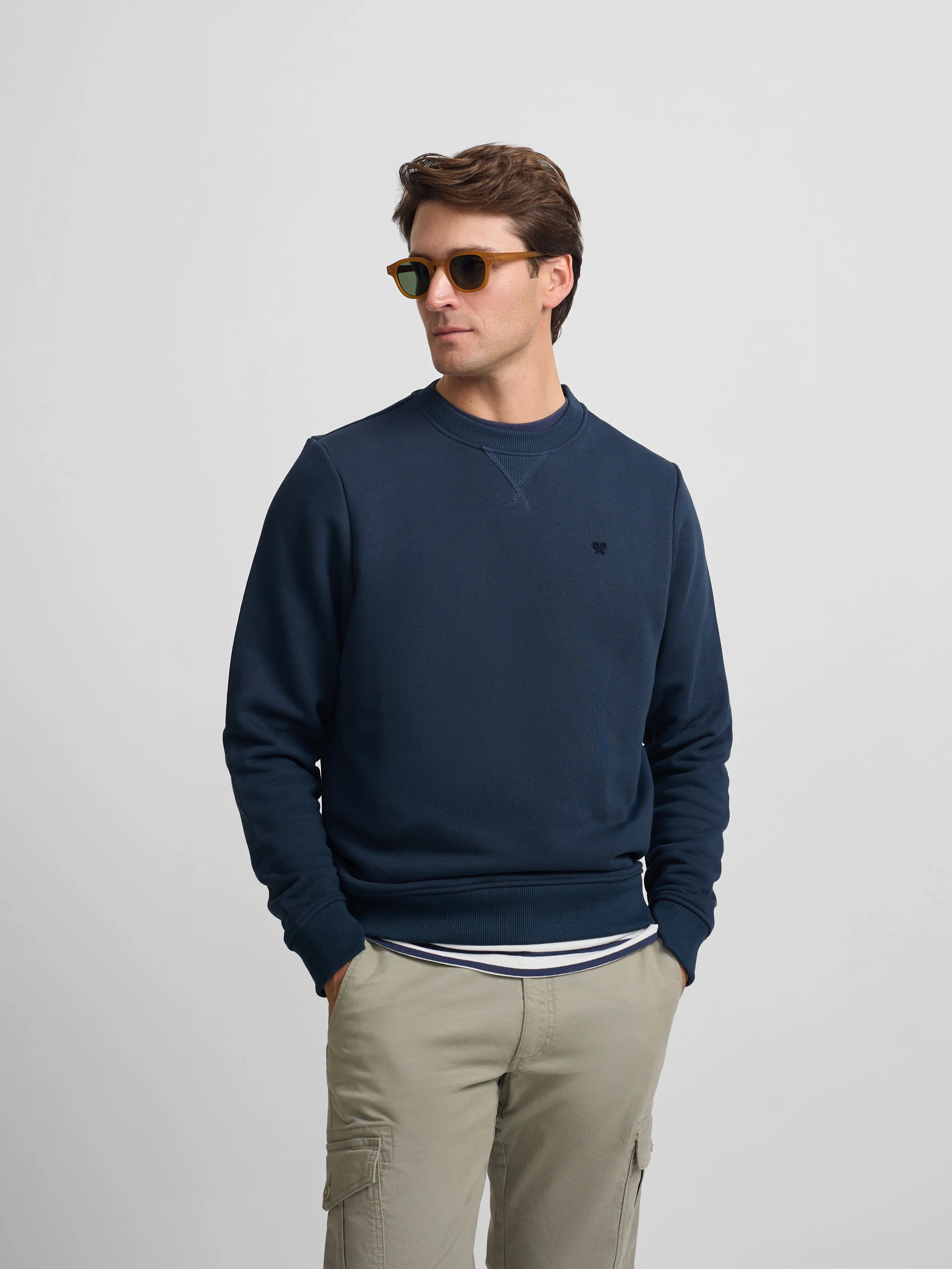 Sudadera Silbon minilogo rizo azul marino - Image 3