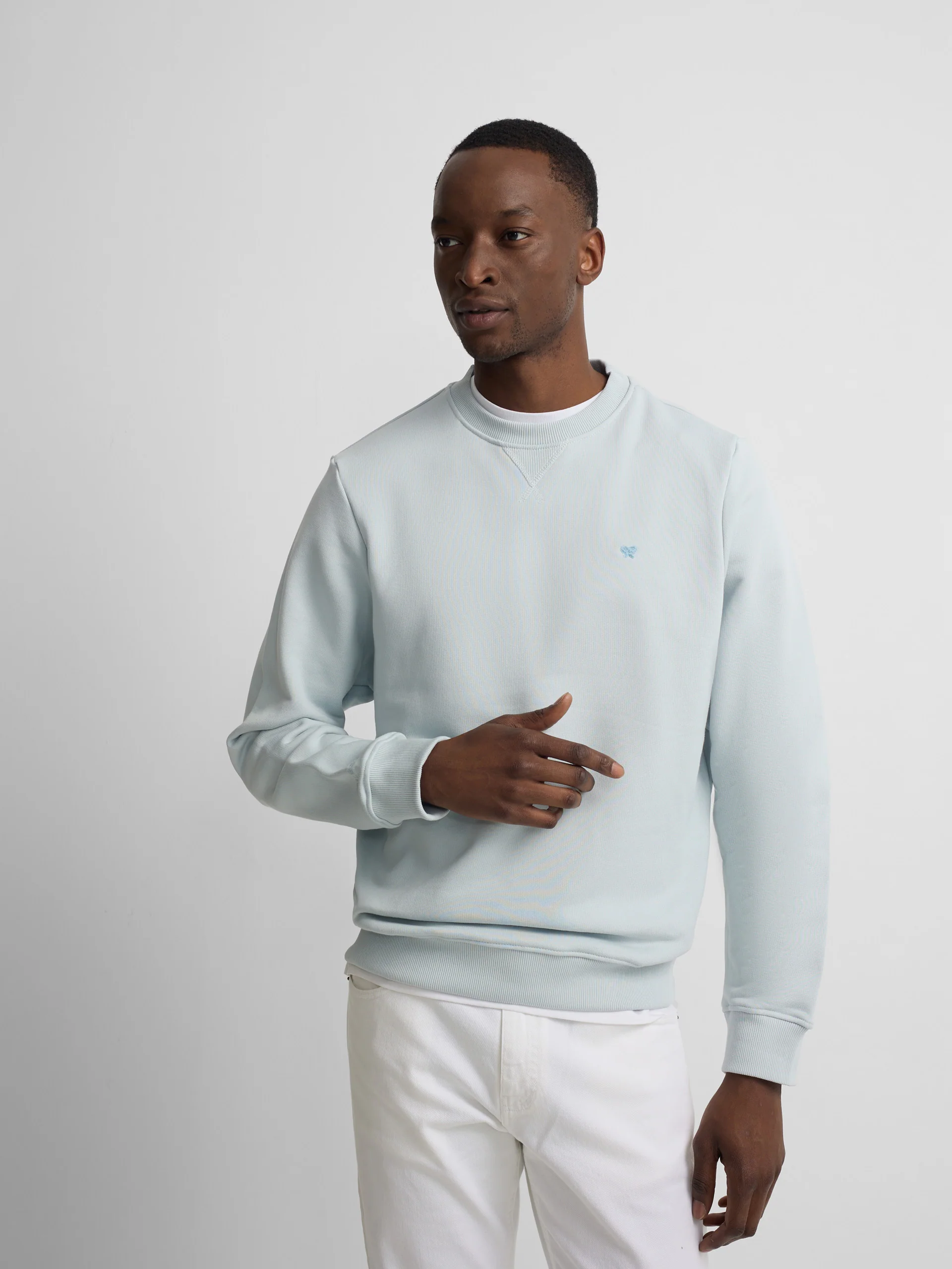 Sudadera Silbon minilogo rizo verde gris