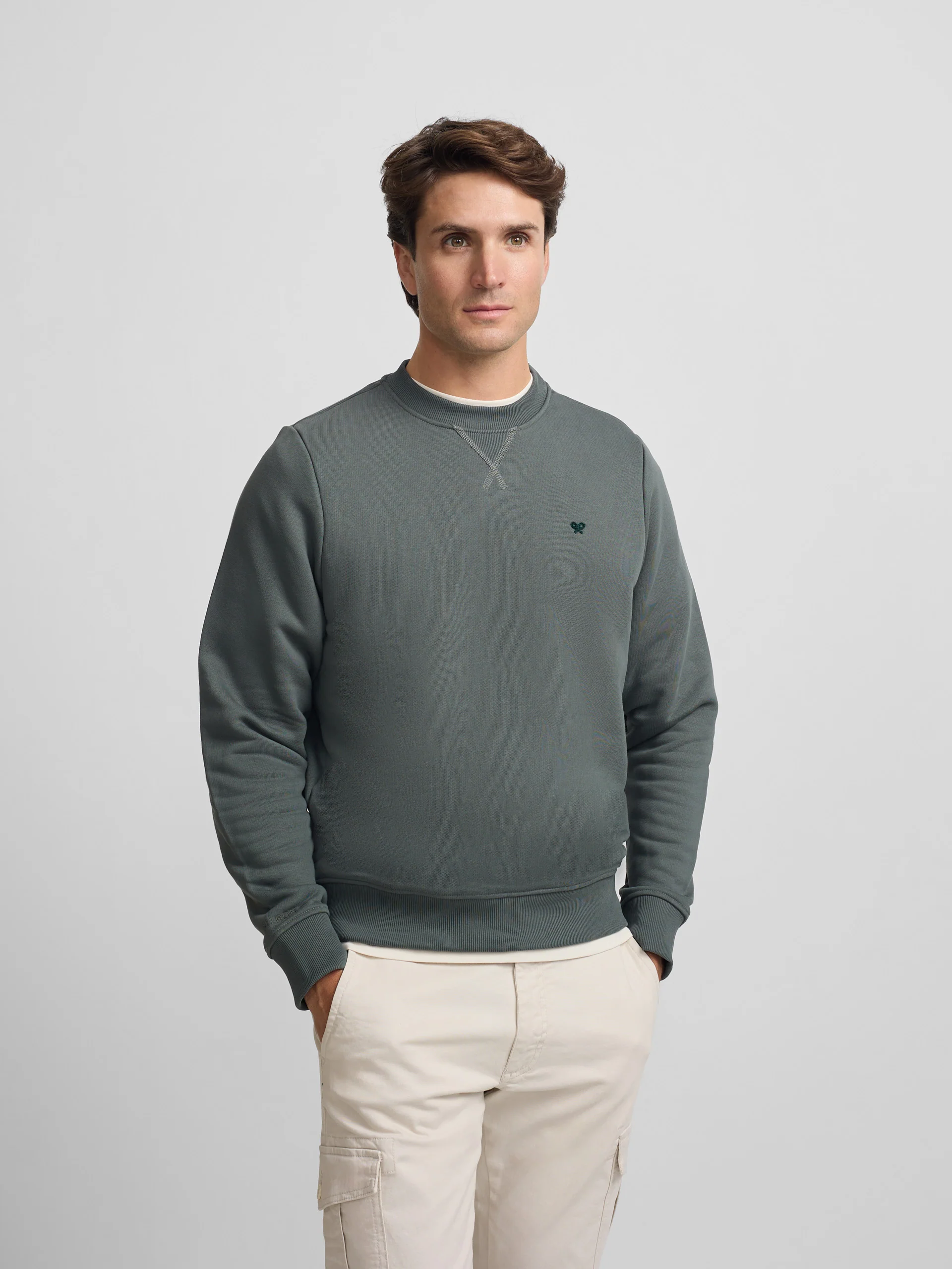 Sudadera Silbon minilogo rizo verde oscuro - Image 3