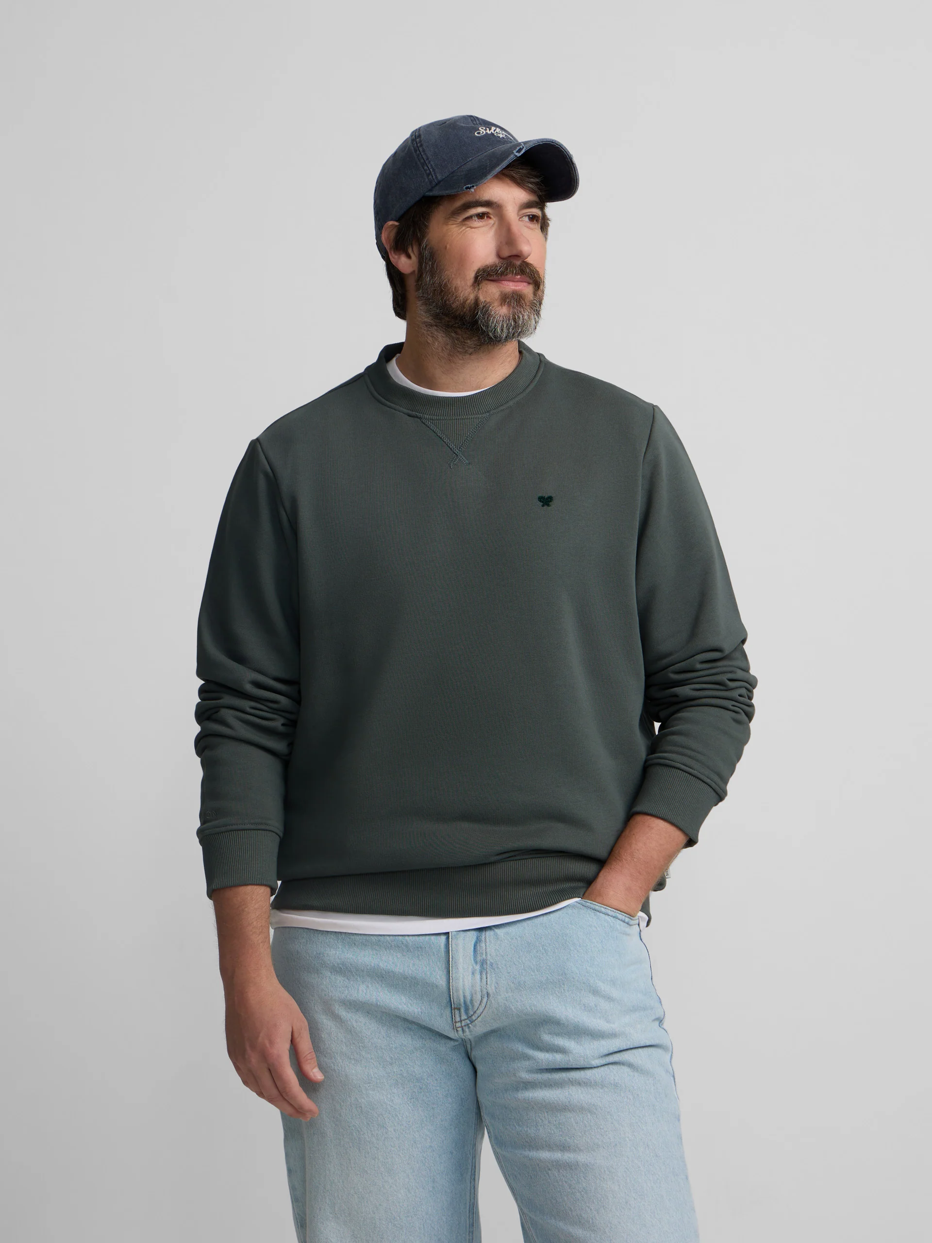 Sudadera Silbon minilogo rizo verde oscuro - Image 5