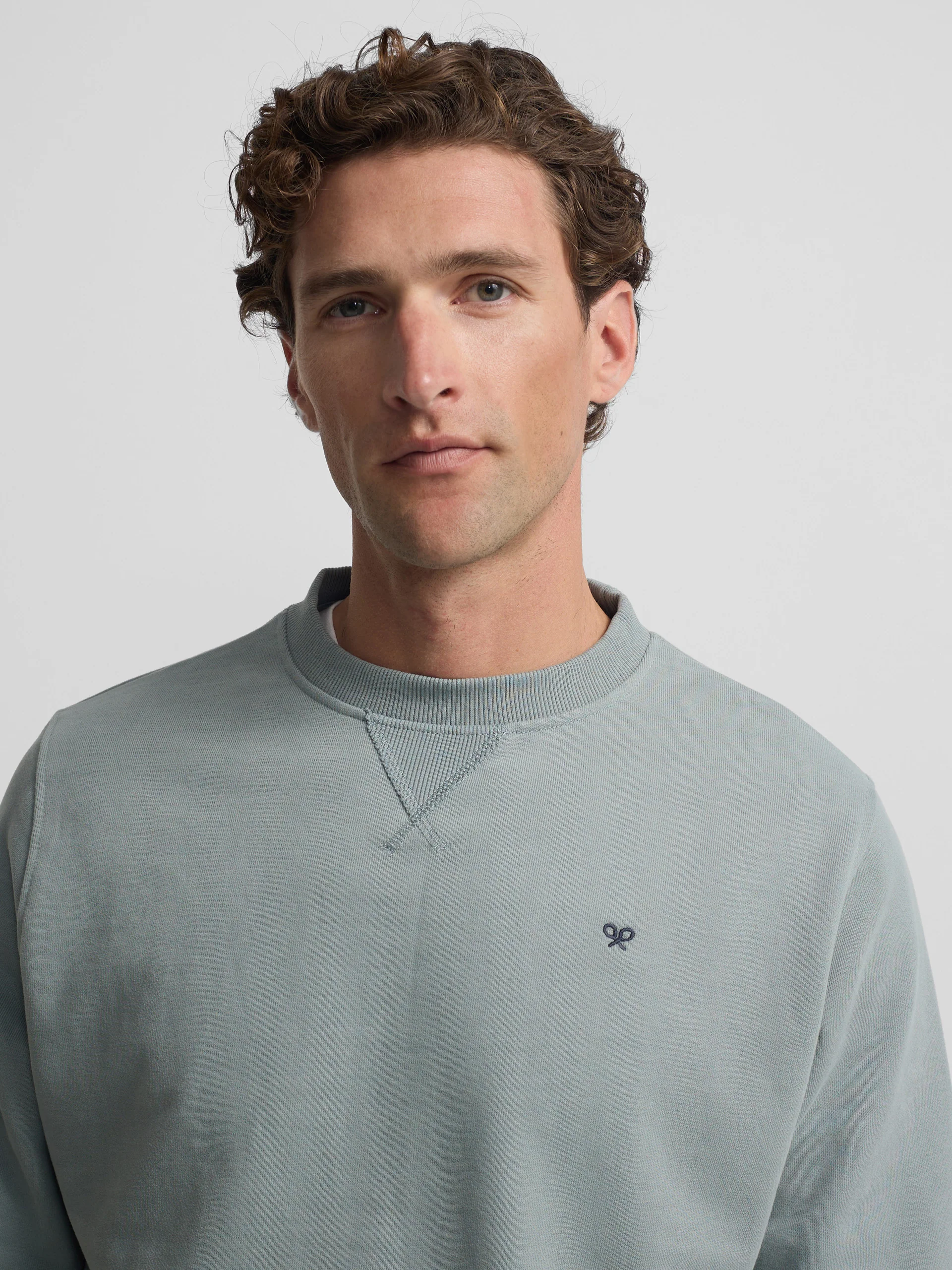 Sudadera silbon minilogo verde gris - Image 4