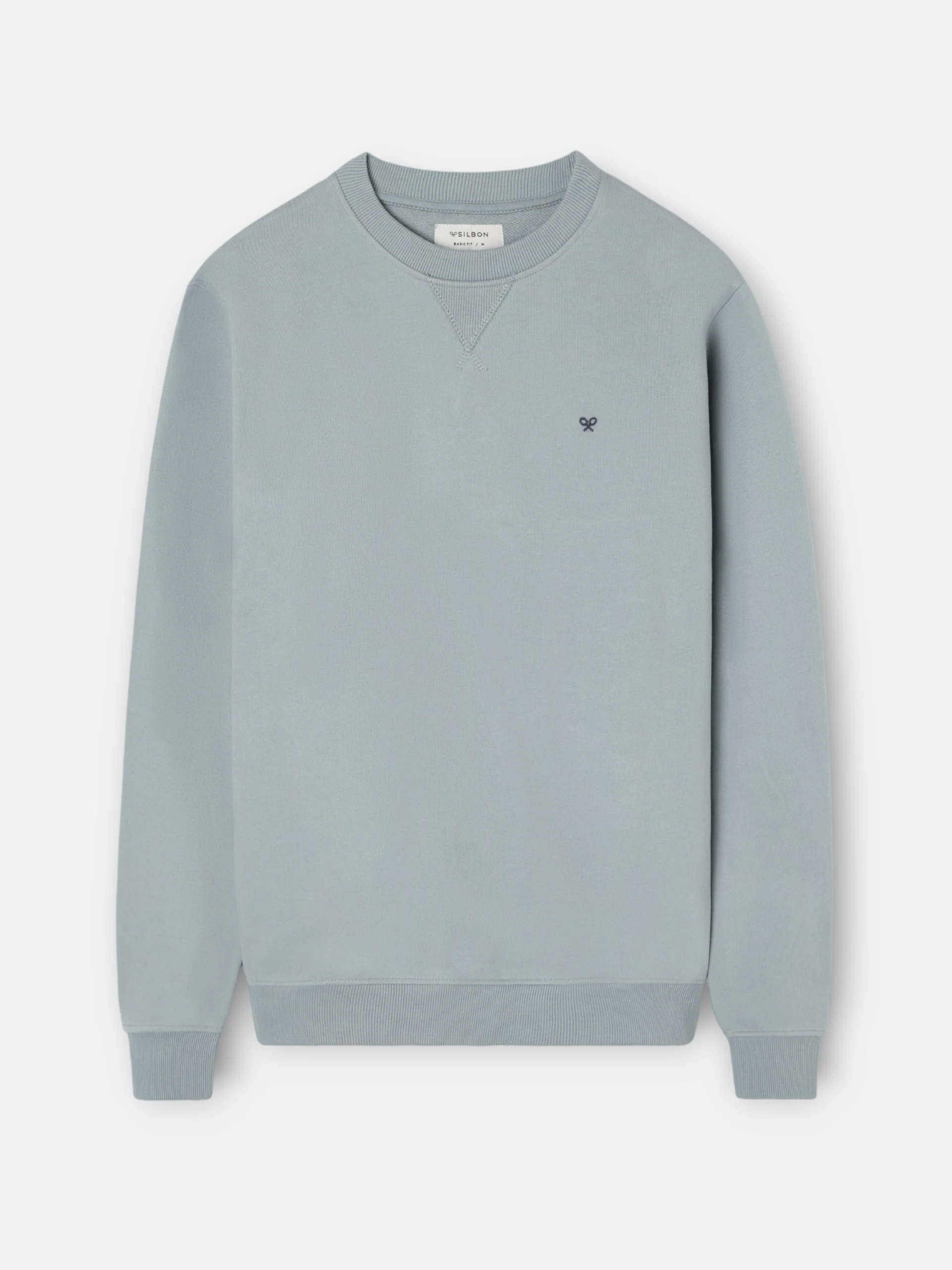 Sudadera silbon minilogo verde gris - Image 5