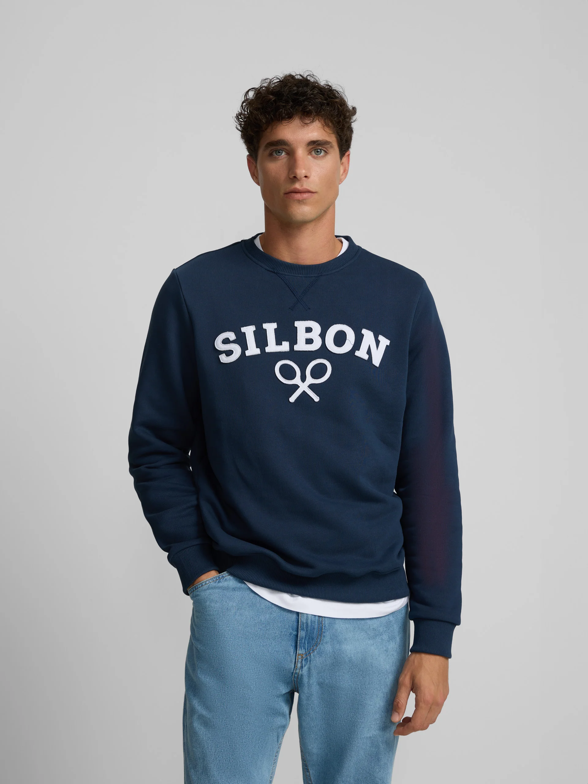 Sudadera silbon raqueta media azul marino - Image 3