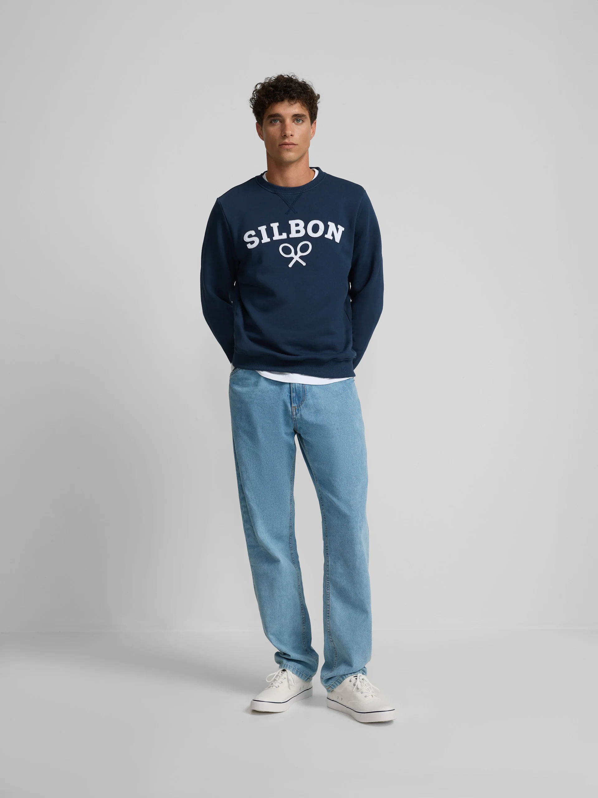 Sudadera silbon raqueta media azul marino - Image 4