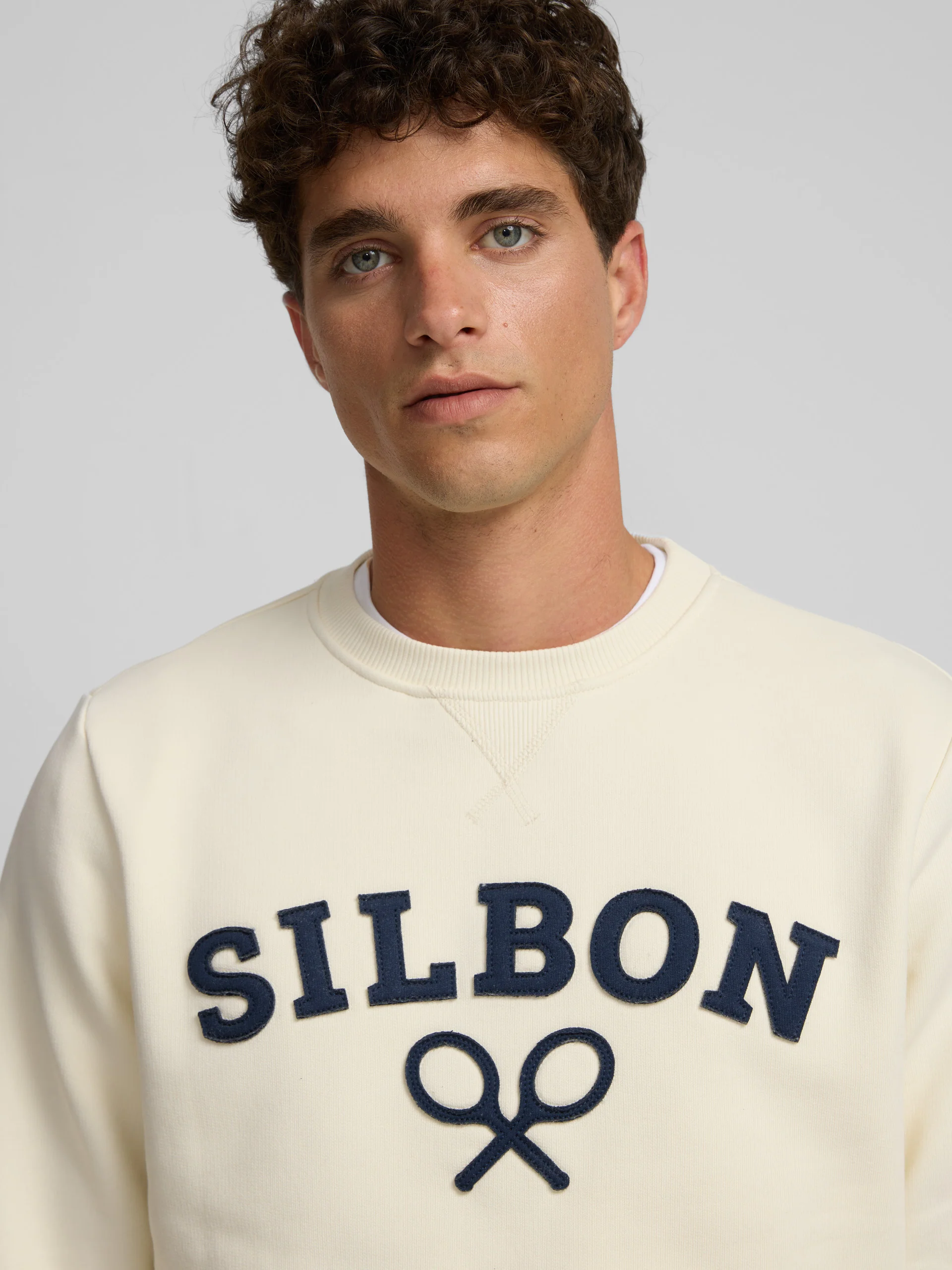 Sudadera silbon raqueta media crema - Image 3