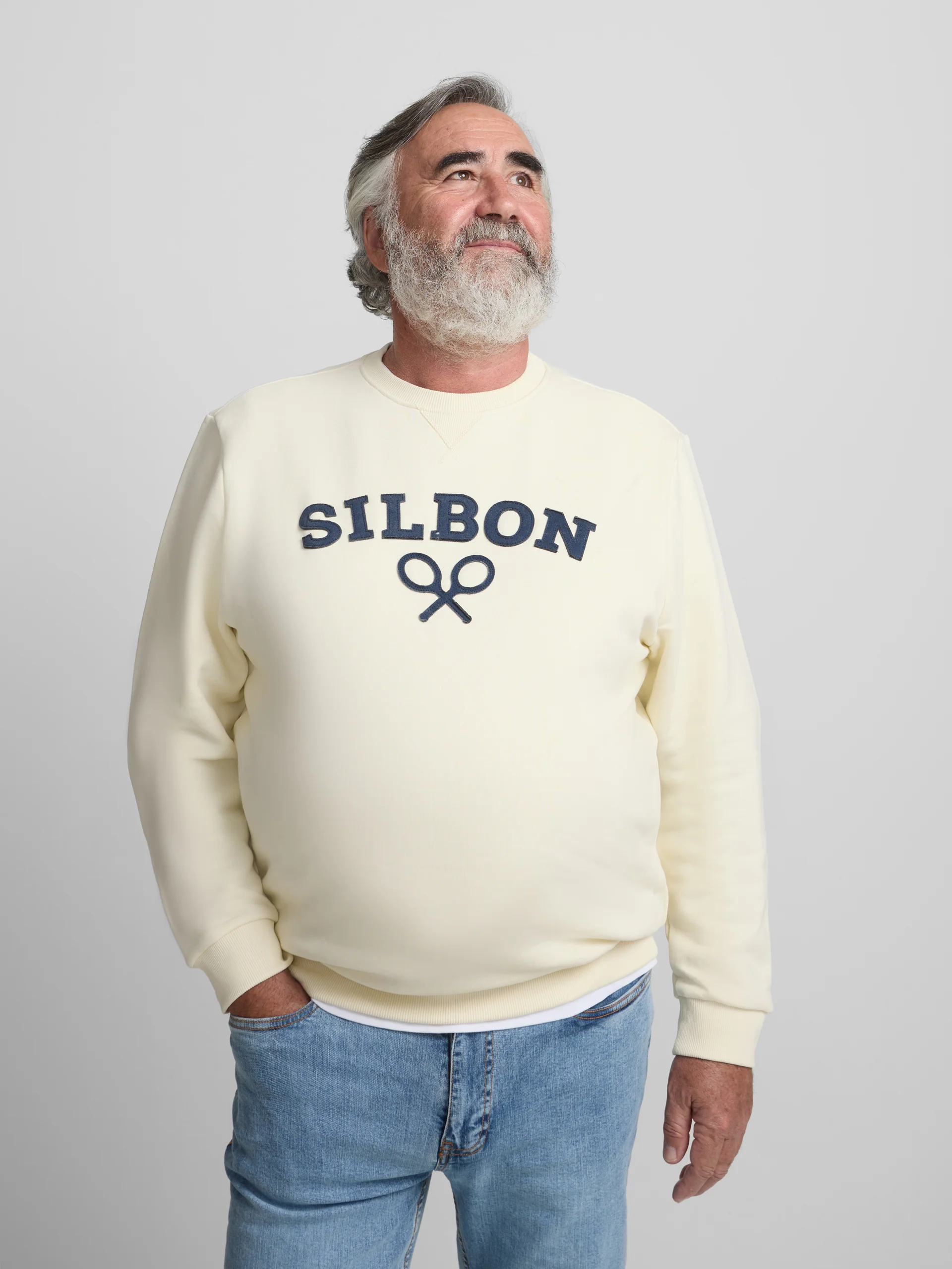 Sudadera silbon raqueta media crema - Image 5