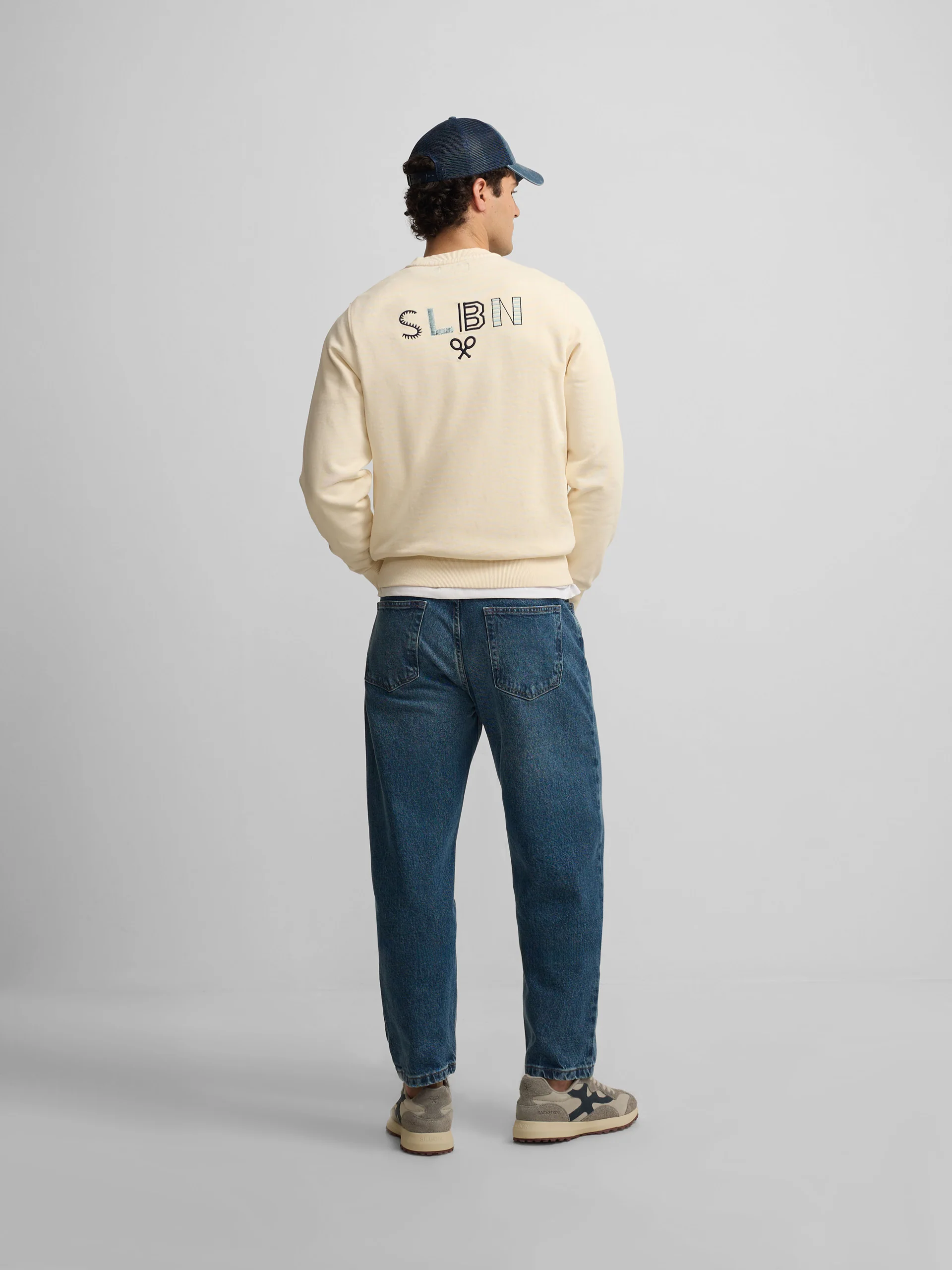 Sudadera slbn bordados crema - Image 3