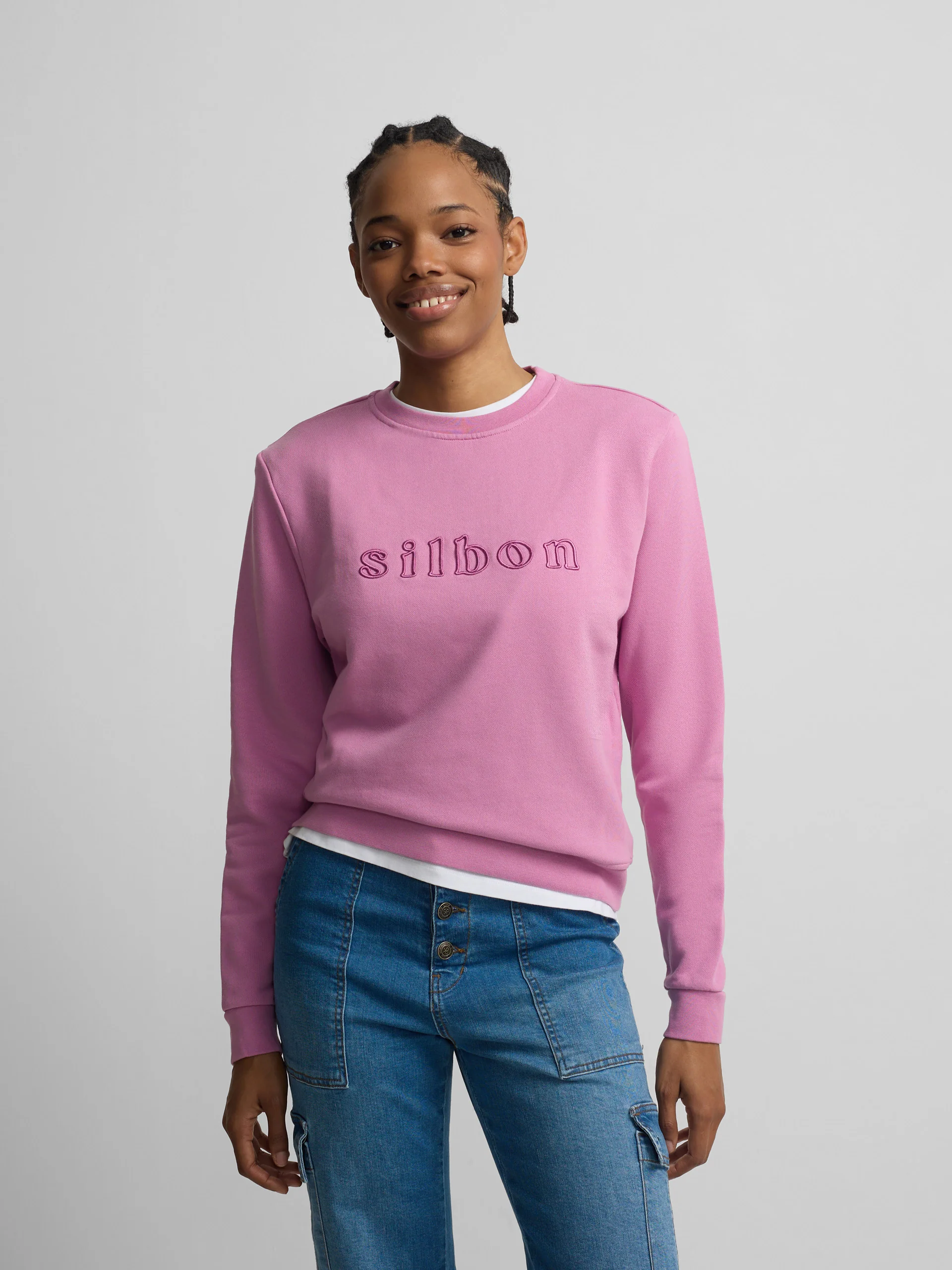 Sudadera woman bordado silbon morada - Image 3
