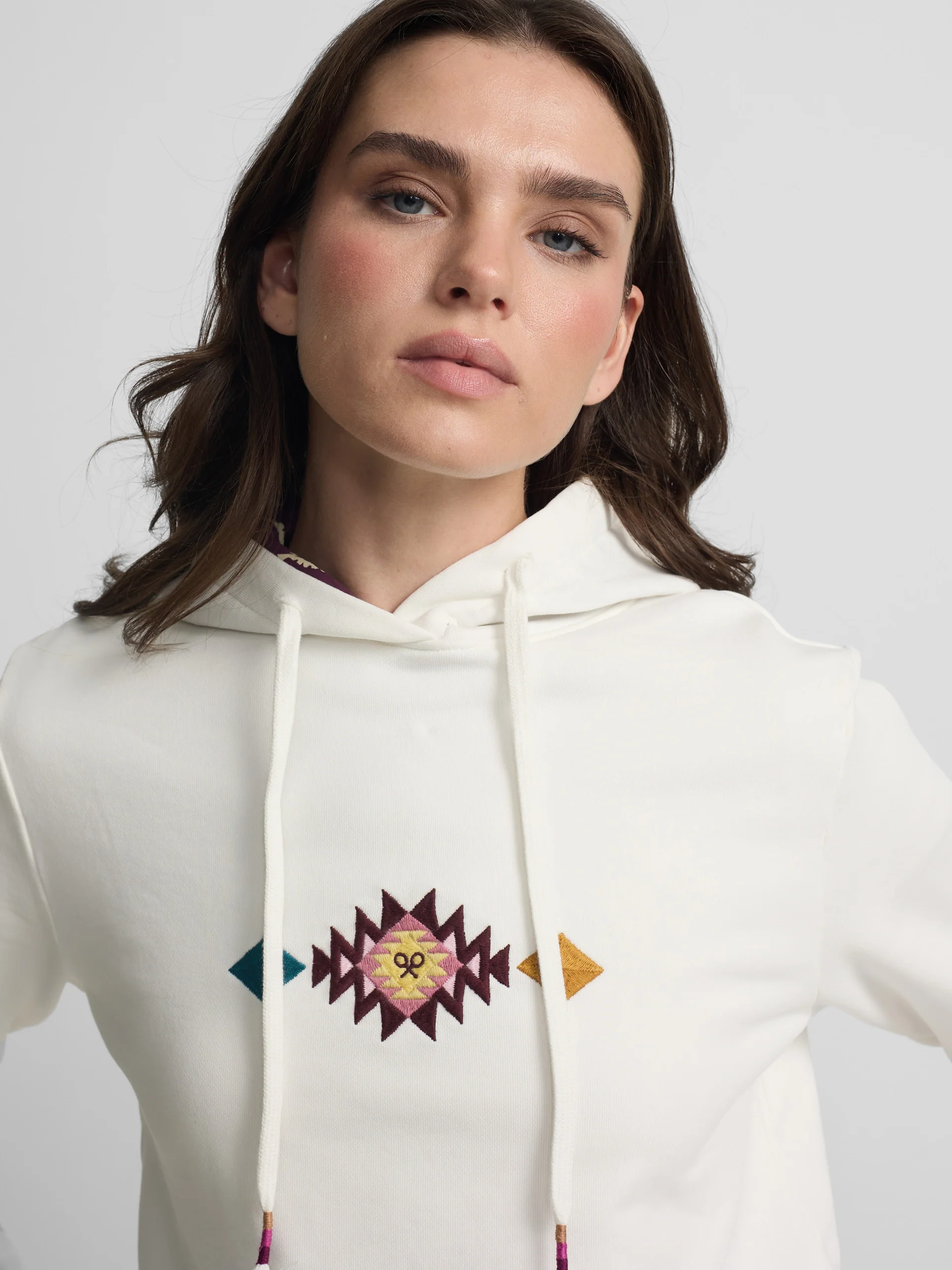 Sudadera woman capucha ikat cruda - Image 3