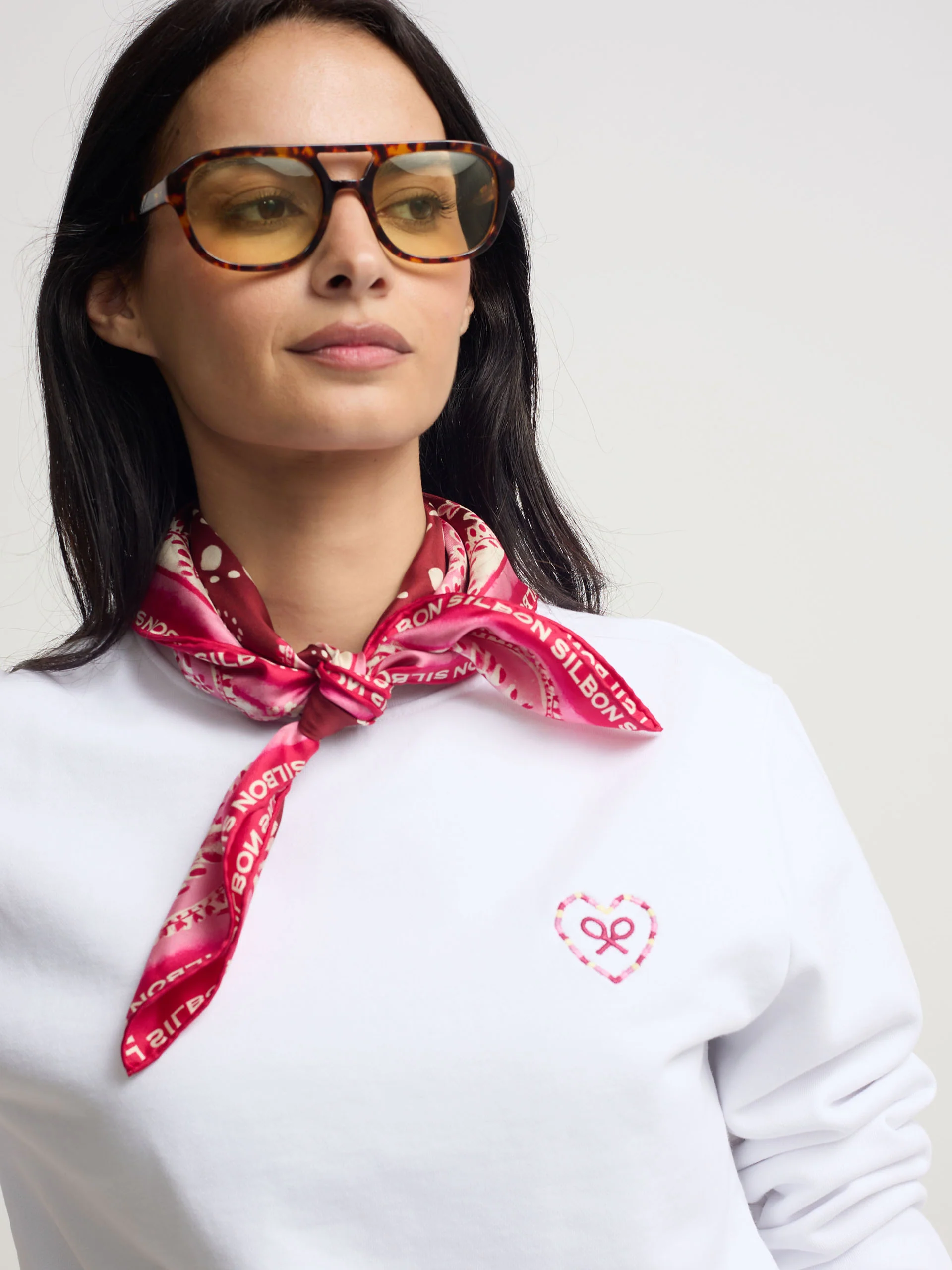 Sudadera woman corazon love blanca - Image 3