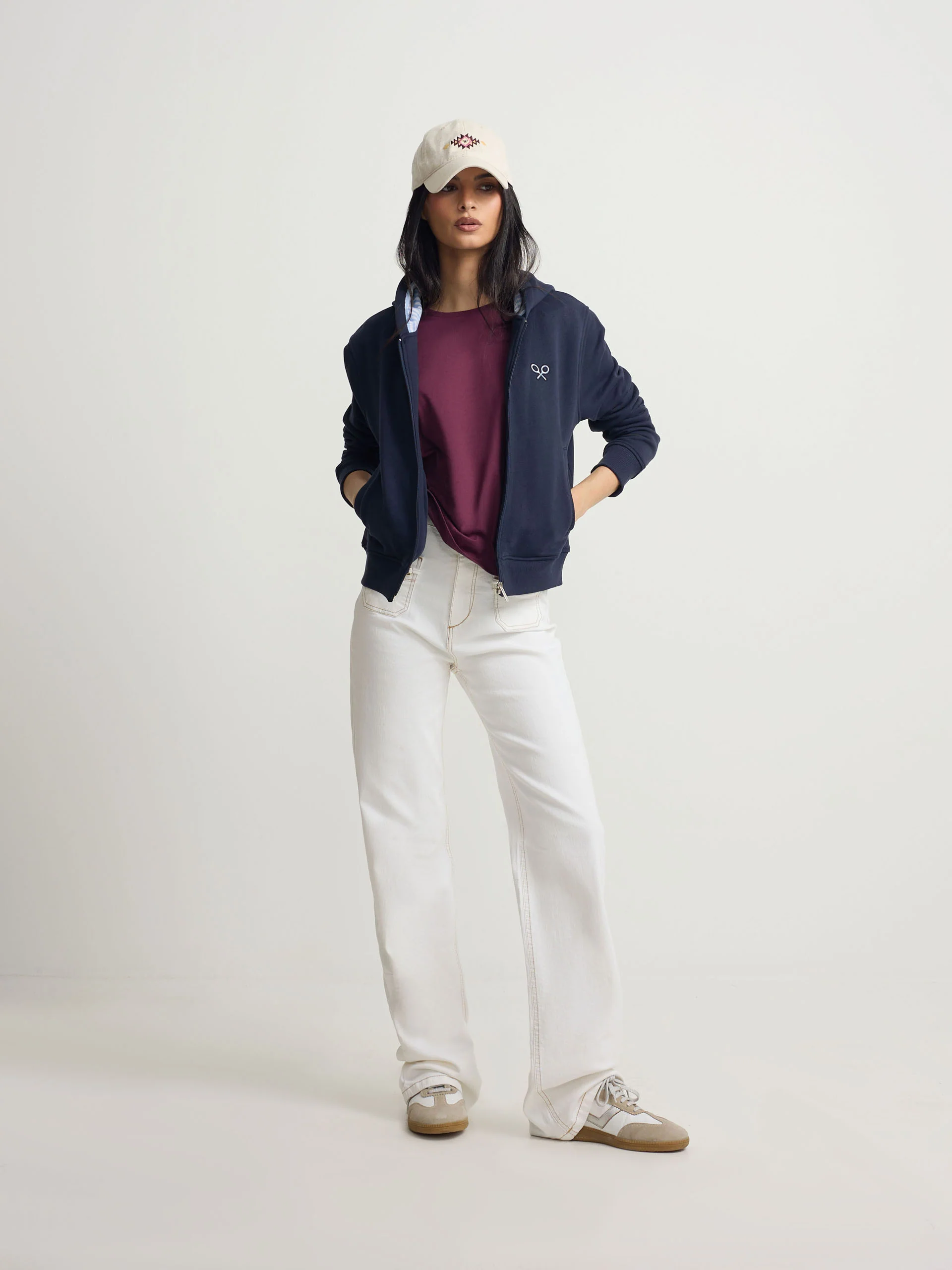Sudadera woman cremallera raqueta marino - Image 3