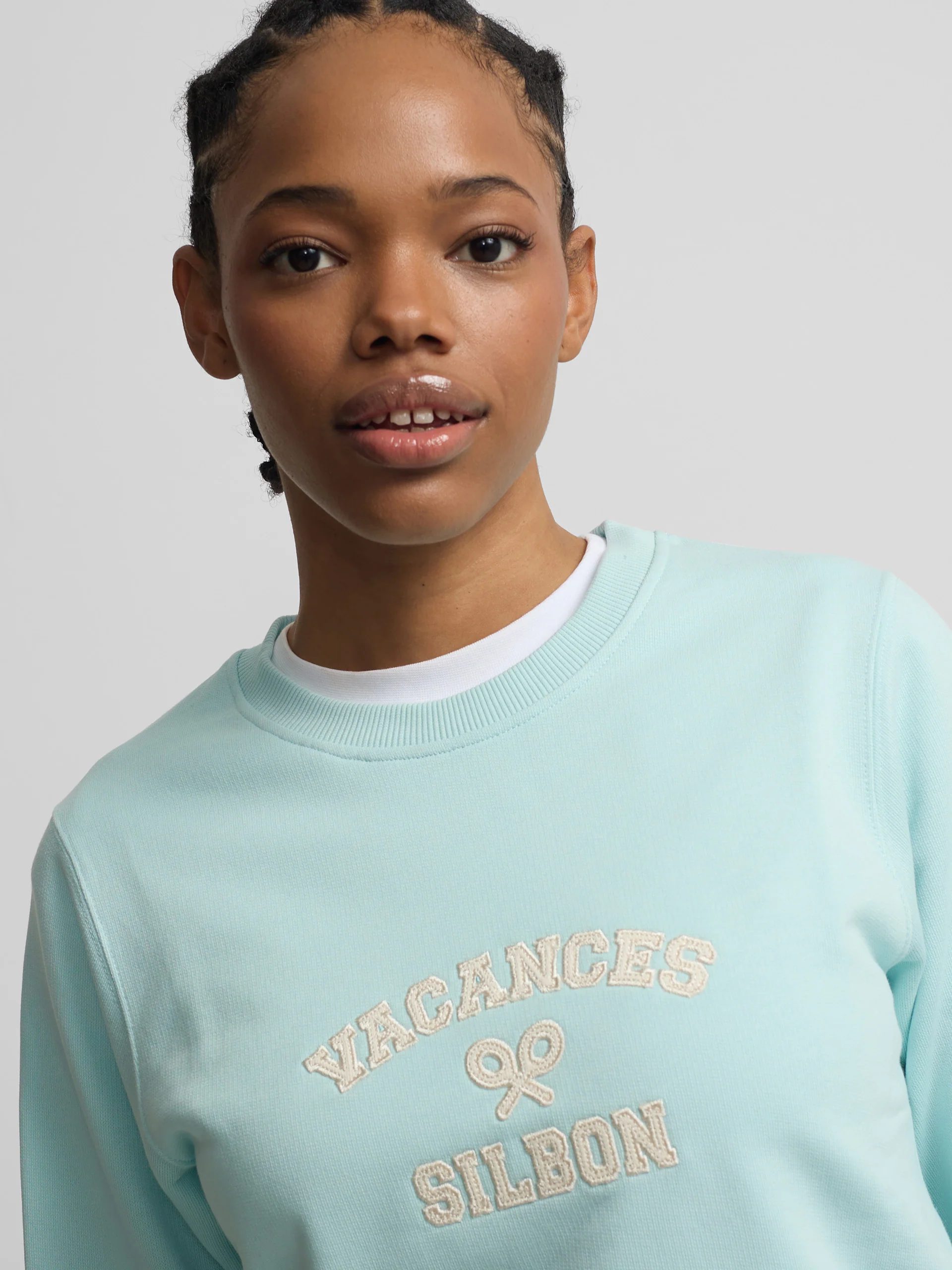 Sudadera woman detalle cuerdas verde agua - Image 7