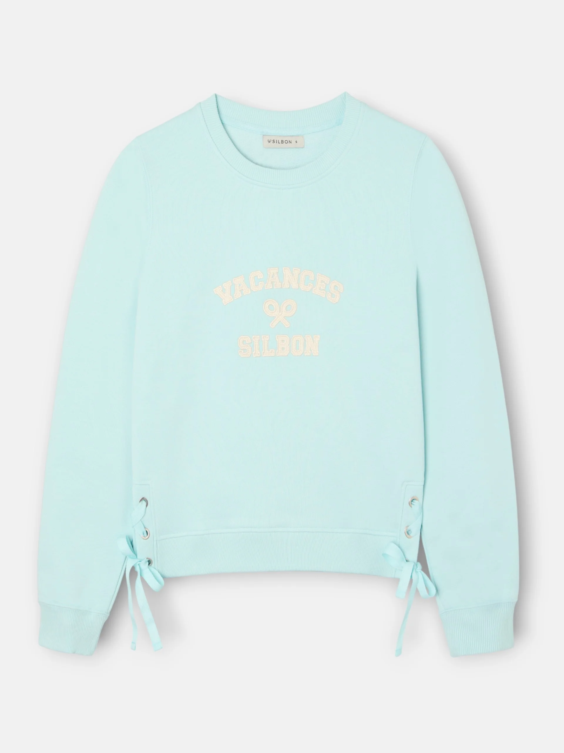 Sudadera woman detalle cuerdas verde agua - Image 8