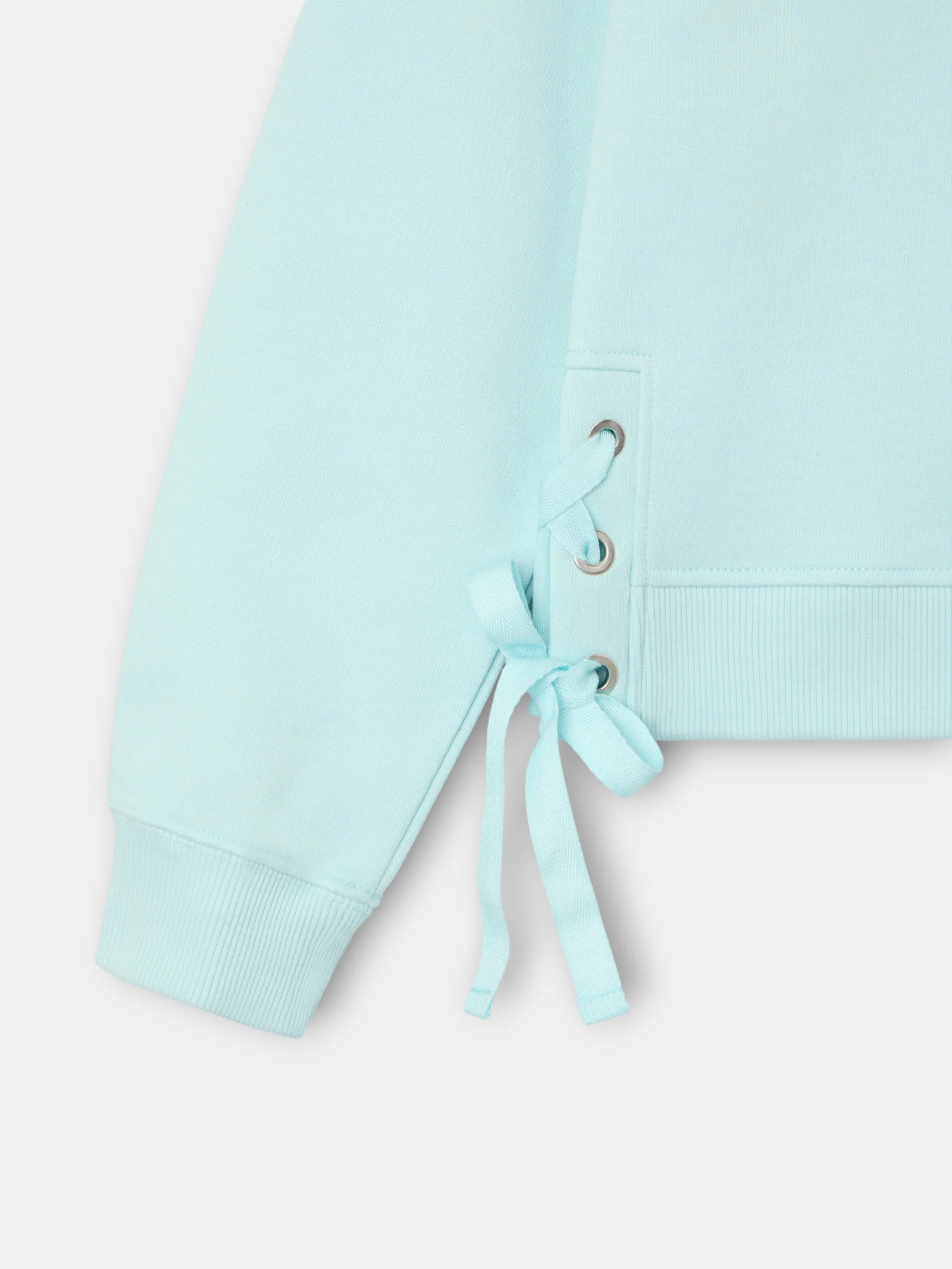 Sudadera woman detalle cuerdas verde agua - Image 9