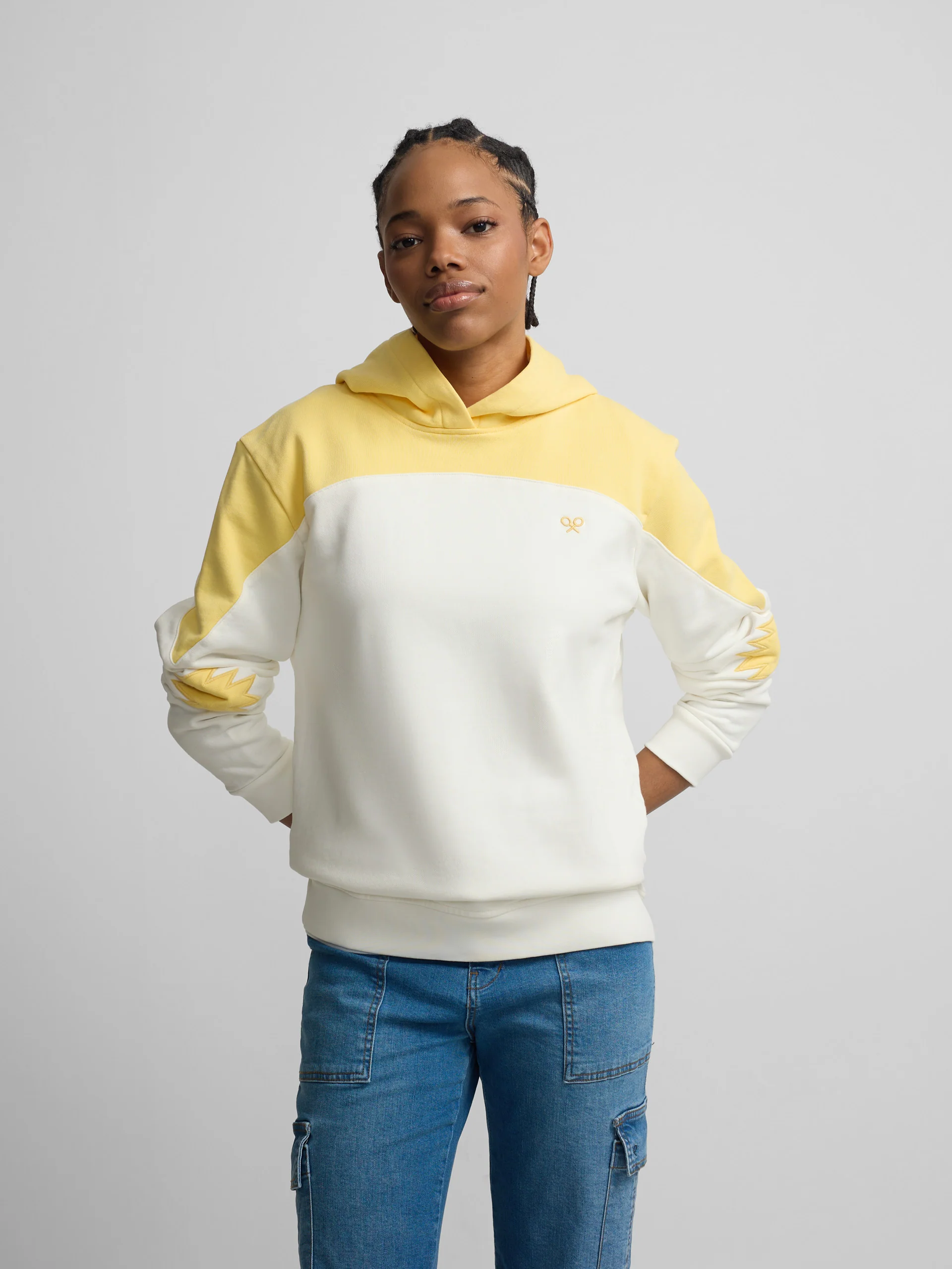 Sudadera woman estrella bicolor cruda - Image 3