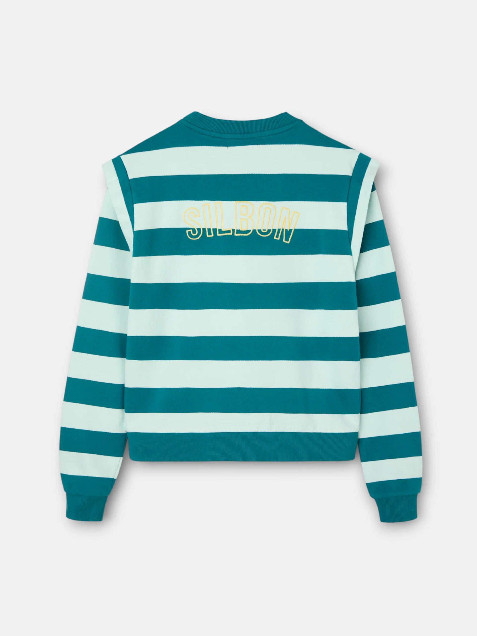 Sudadera woman hombreras rayas verdes - Image 6
