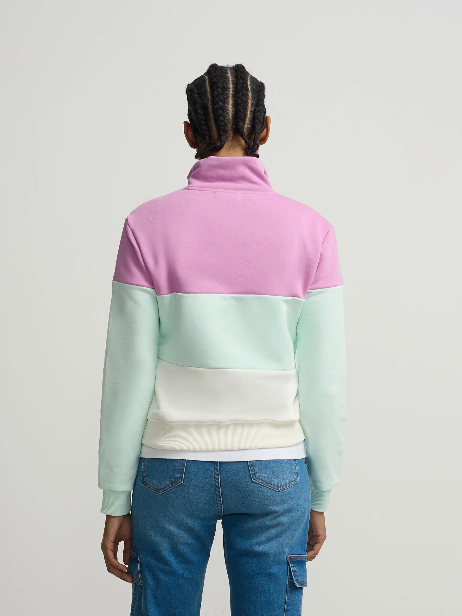 Sudadera woman tricolor morado y verde - Image 6