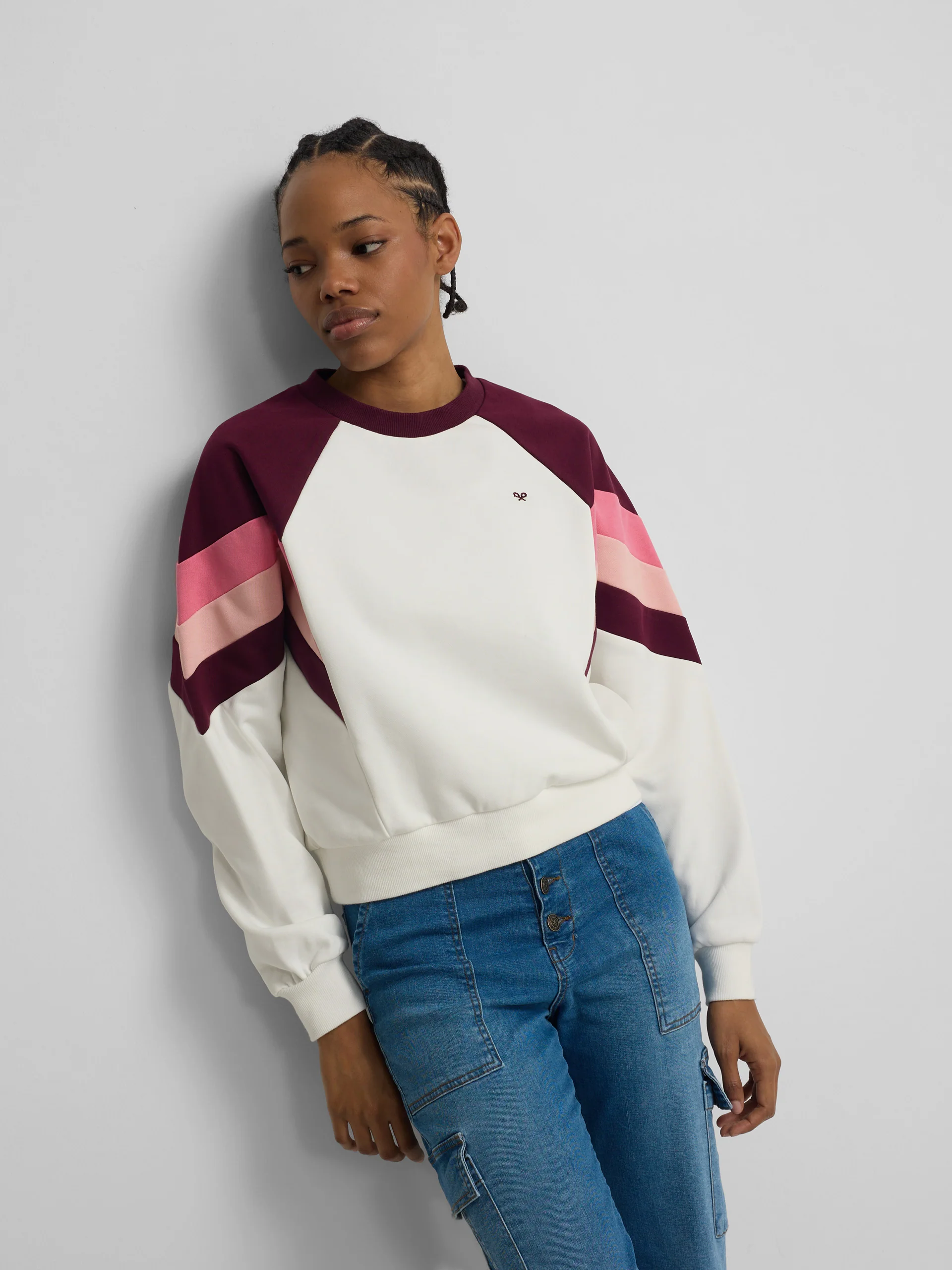 Sudadera woman tricolor morados - Image 3