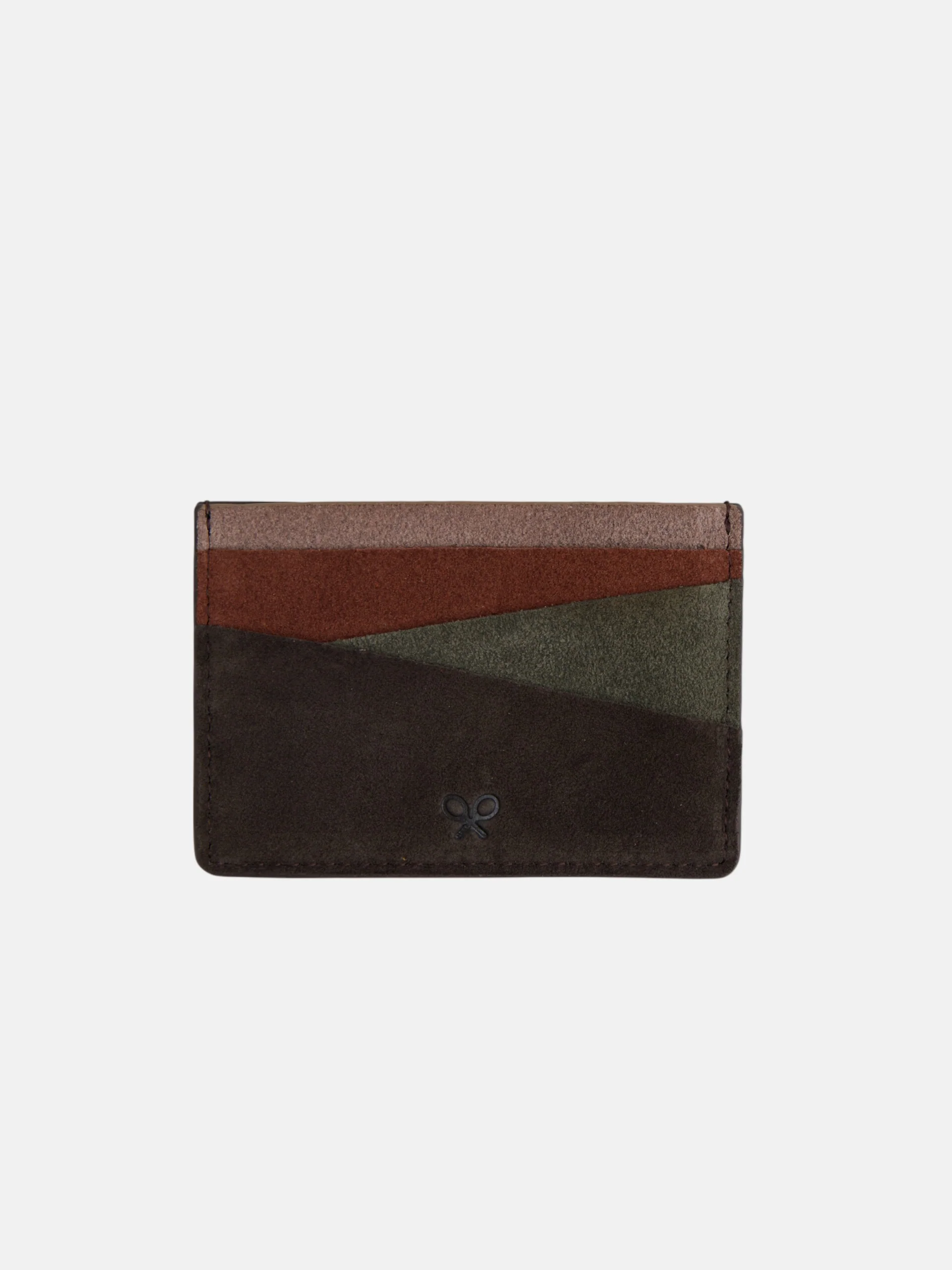 Tarjetero serraje multicolor marron