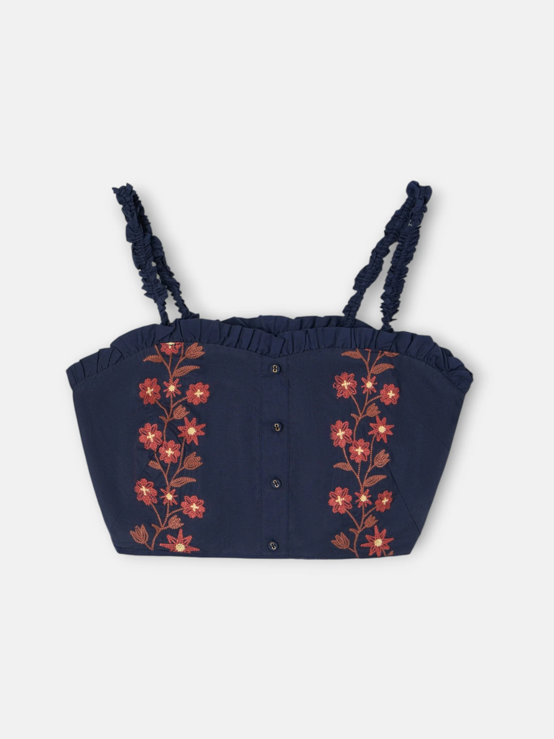 Top flores bordadas azul - Image 9