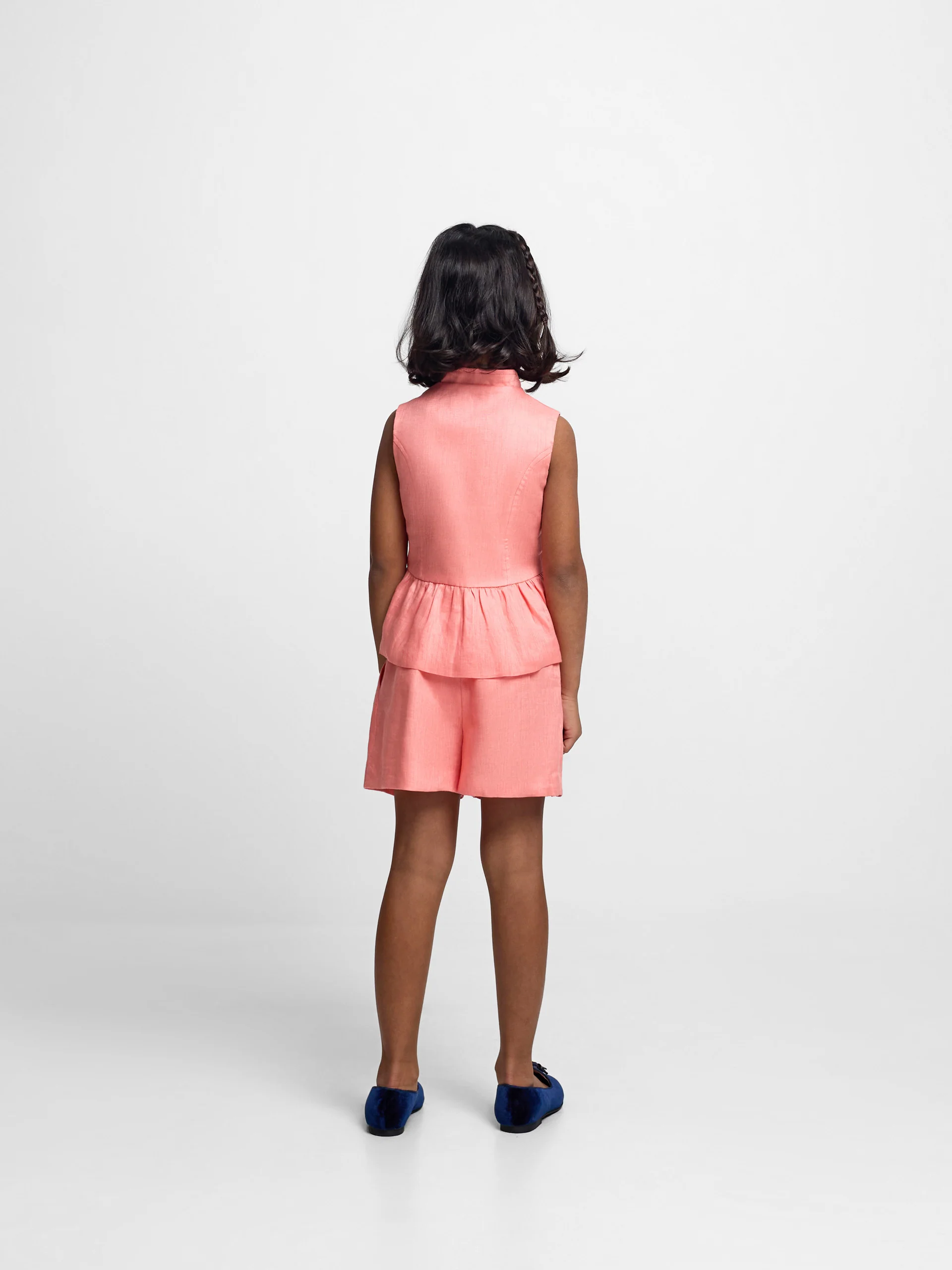 Top girl lino botones coral - Image 7