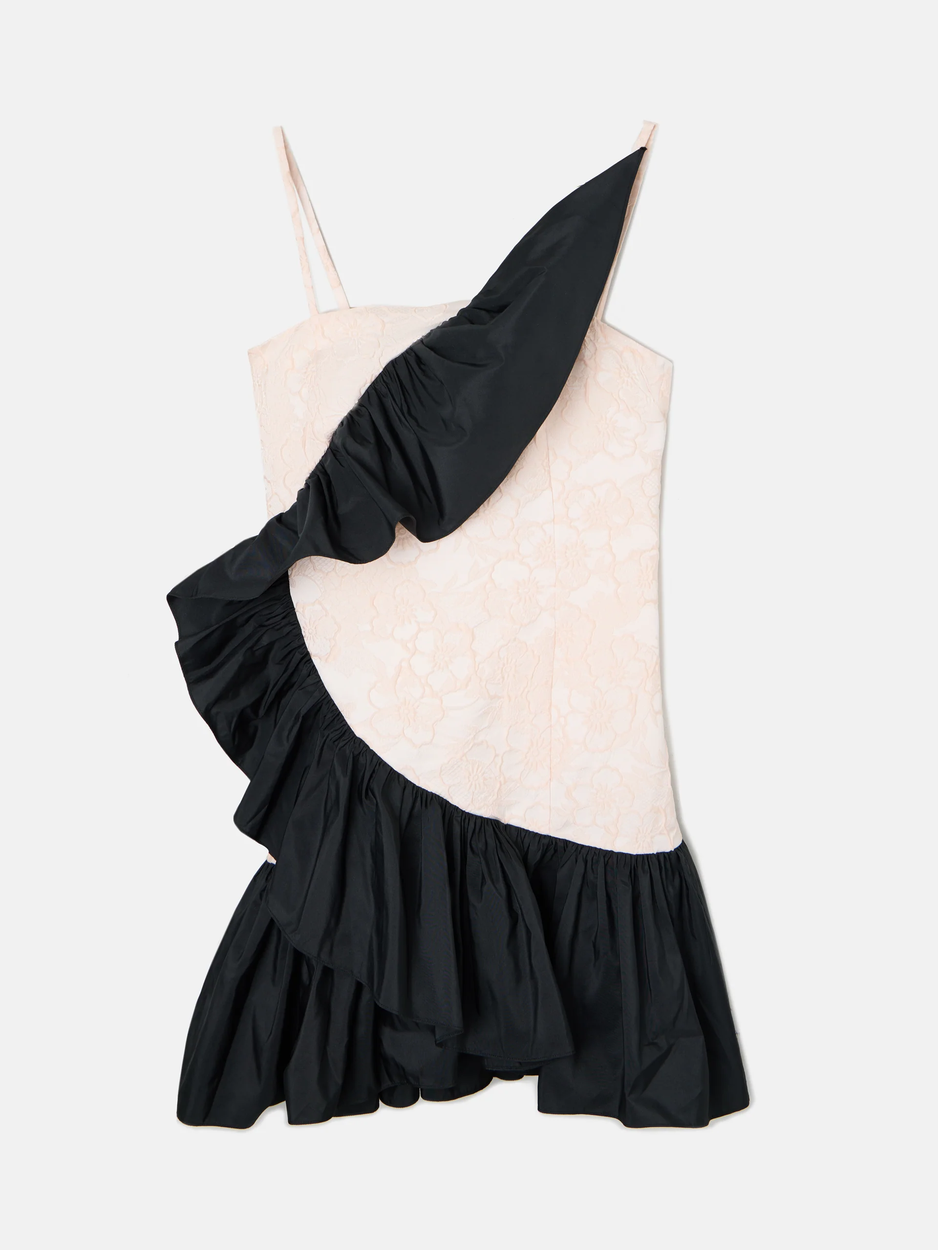 Vestido CaprileXSilbon bicolor volante marfil - Image 10