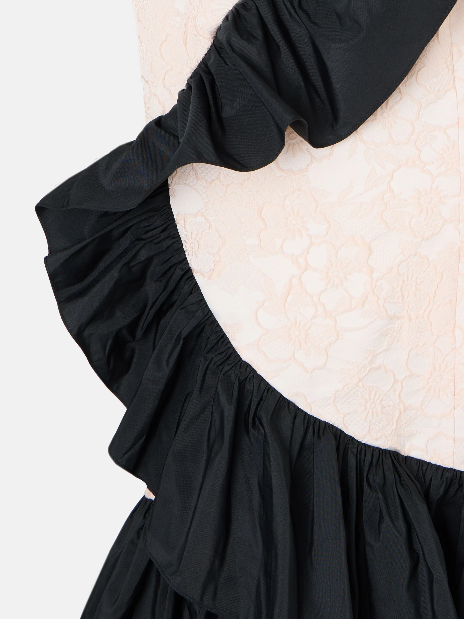 Vestido CaprileXSilbon bicolor volante marfil - Image 11