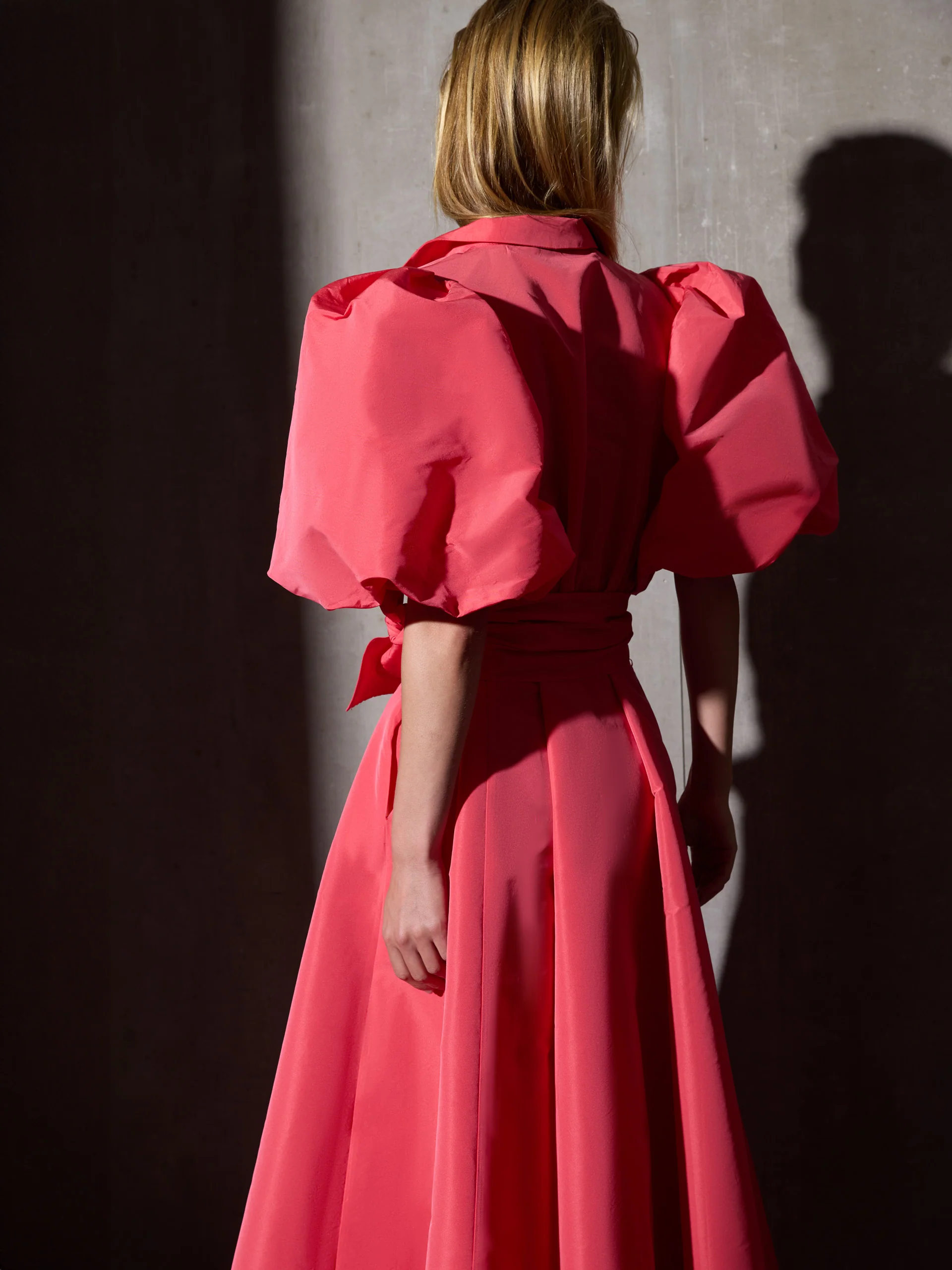 Vestido CaprileXSilbon camisero tafeta rojo - Image 10